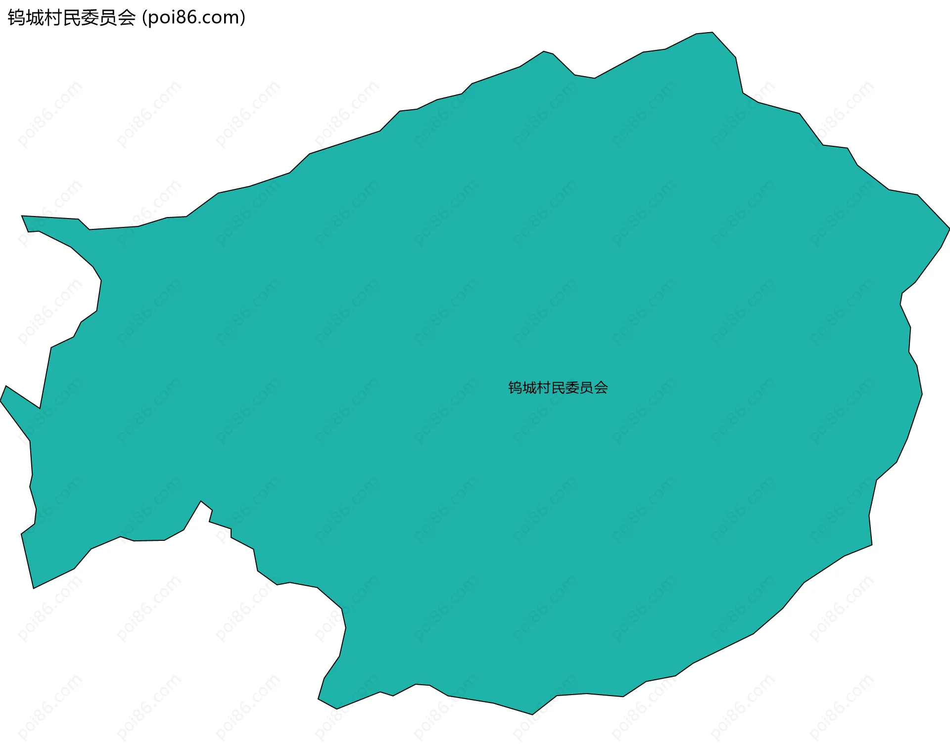 钨城村民委员会边界地图