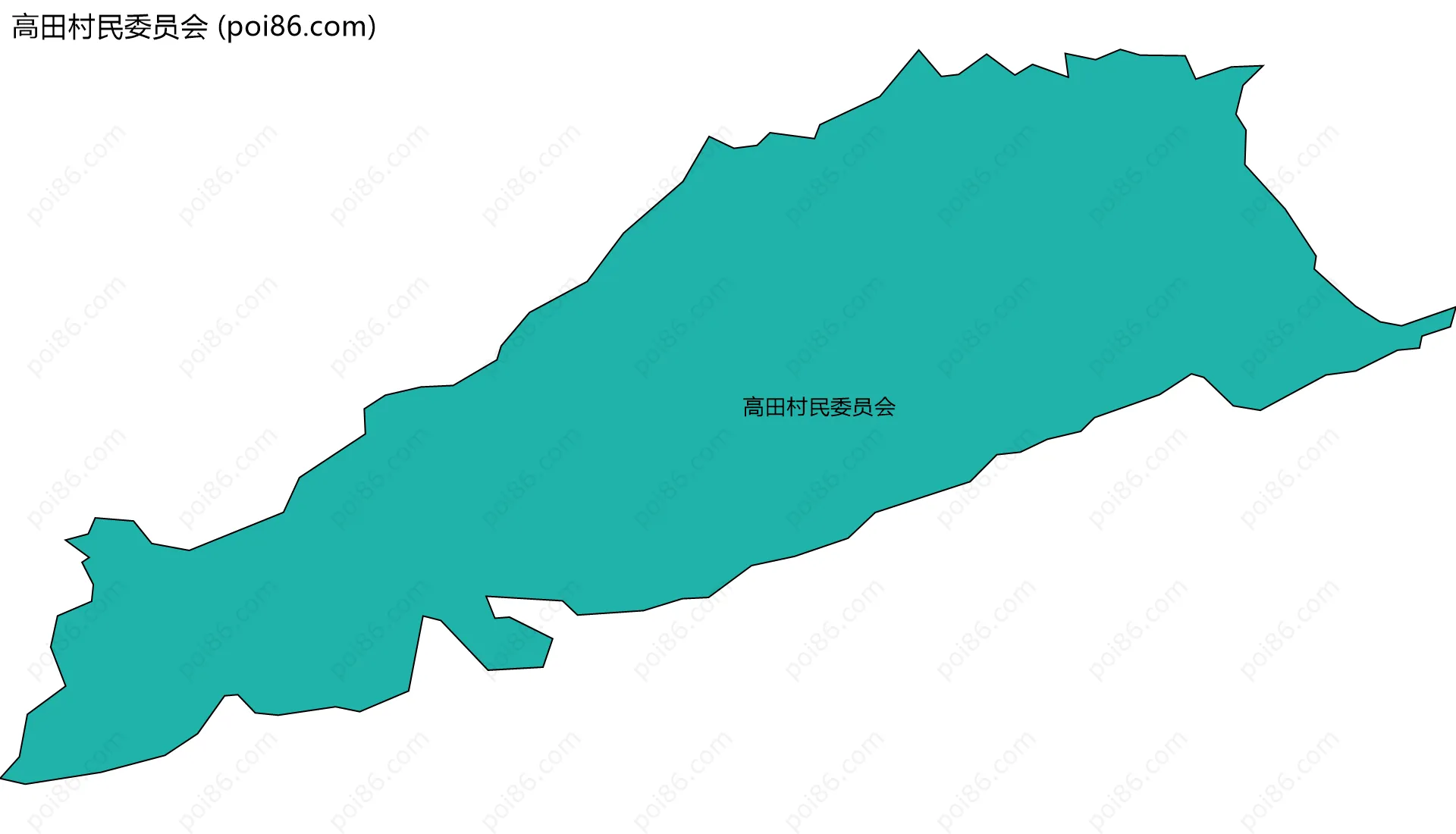 高田村民委员会边界地图