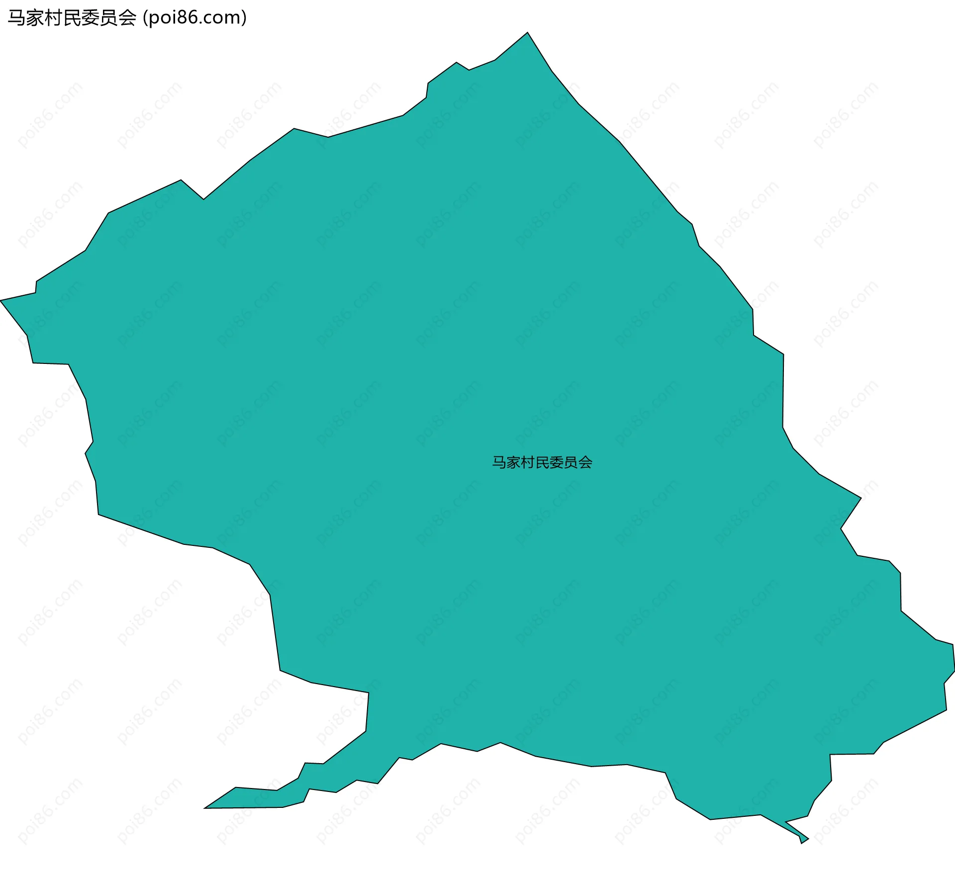 马家村民委员会边界地图