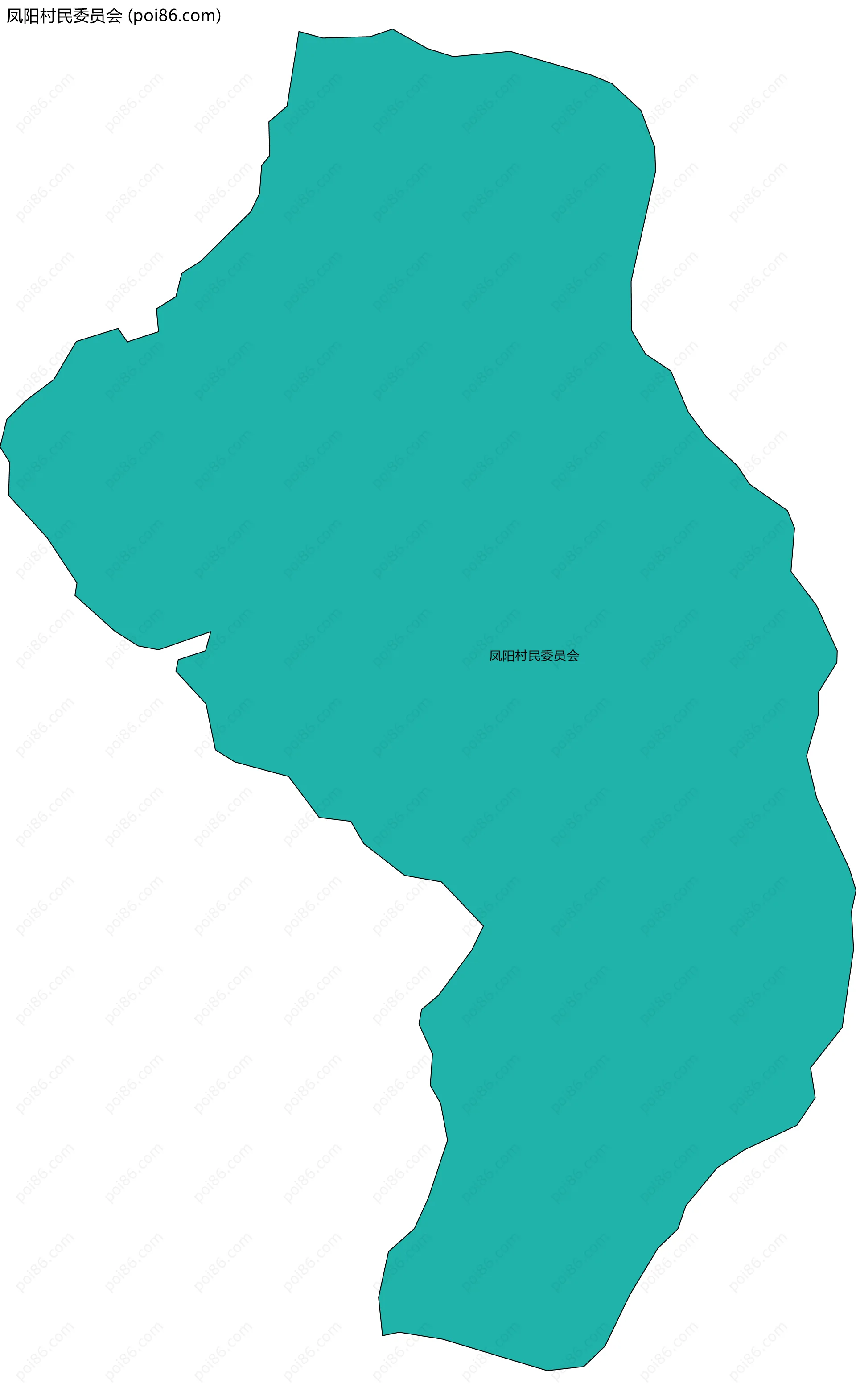 凤阳村民委员会边界地图