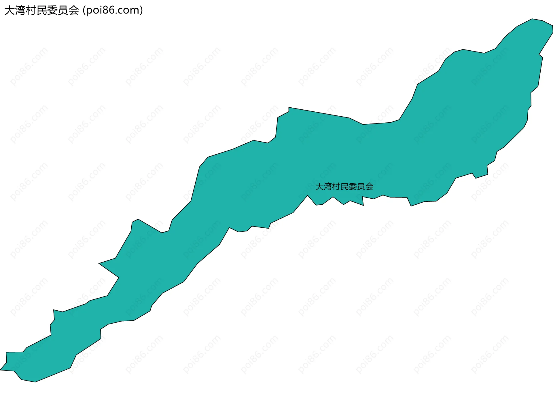 大湾村民委员会边界地图