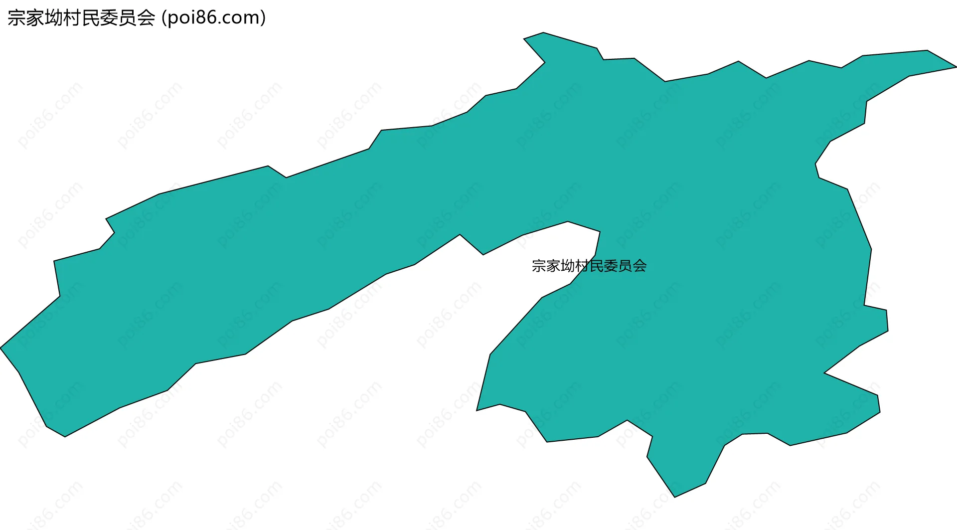 宗家坳村民委员会边界地图