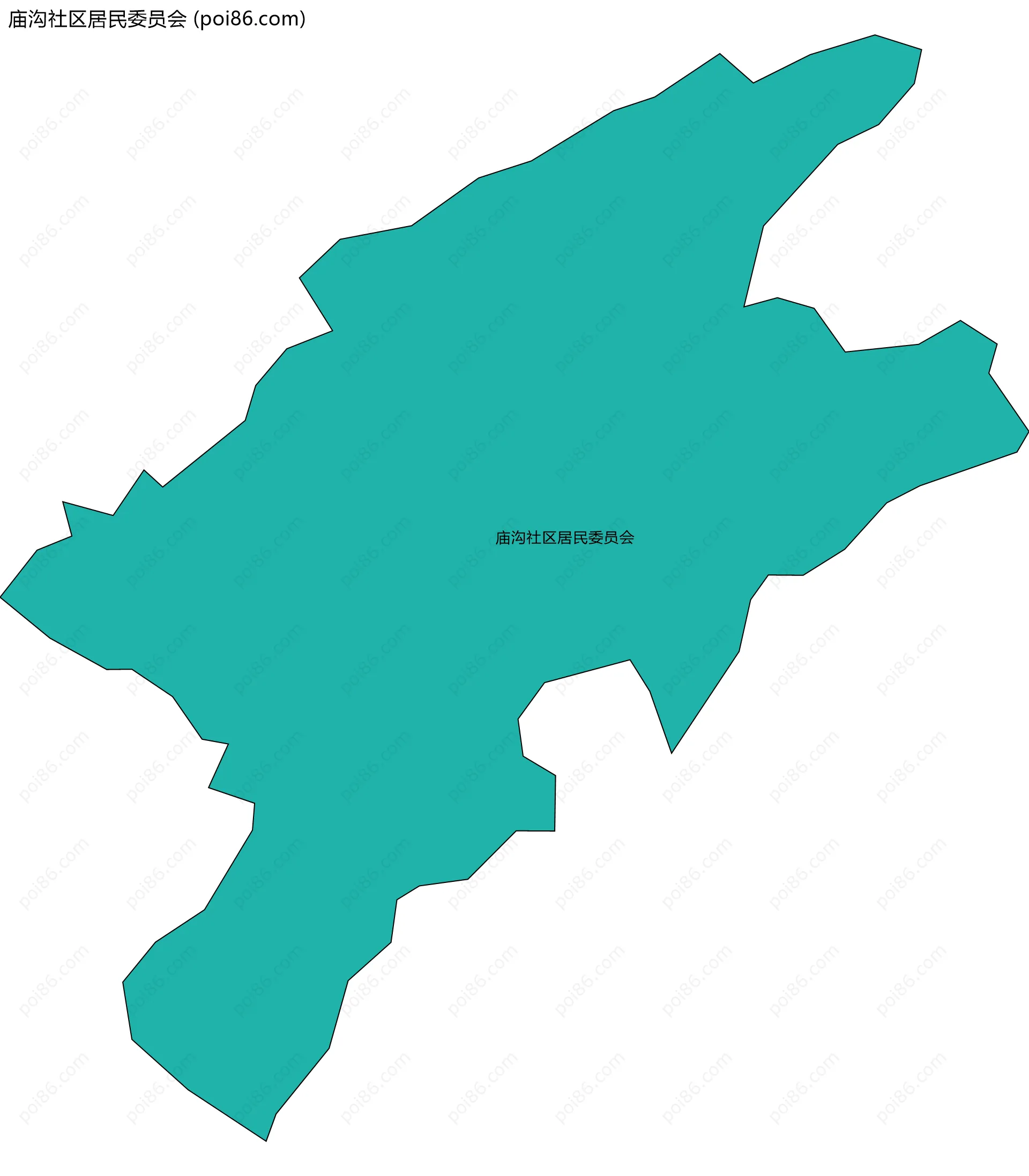 庙沟社区居民委员会边界地图