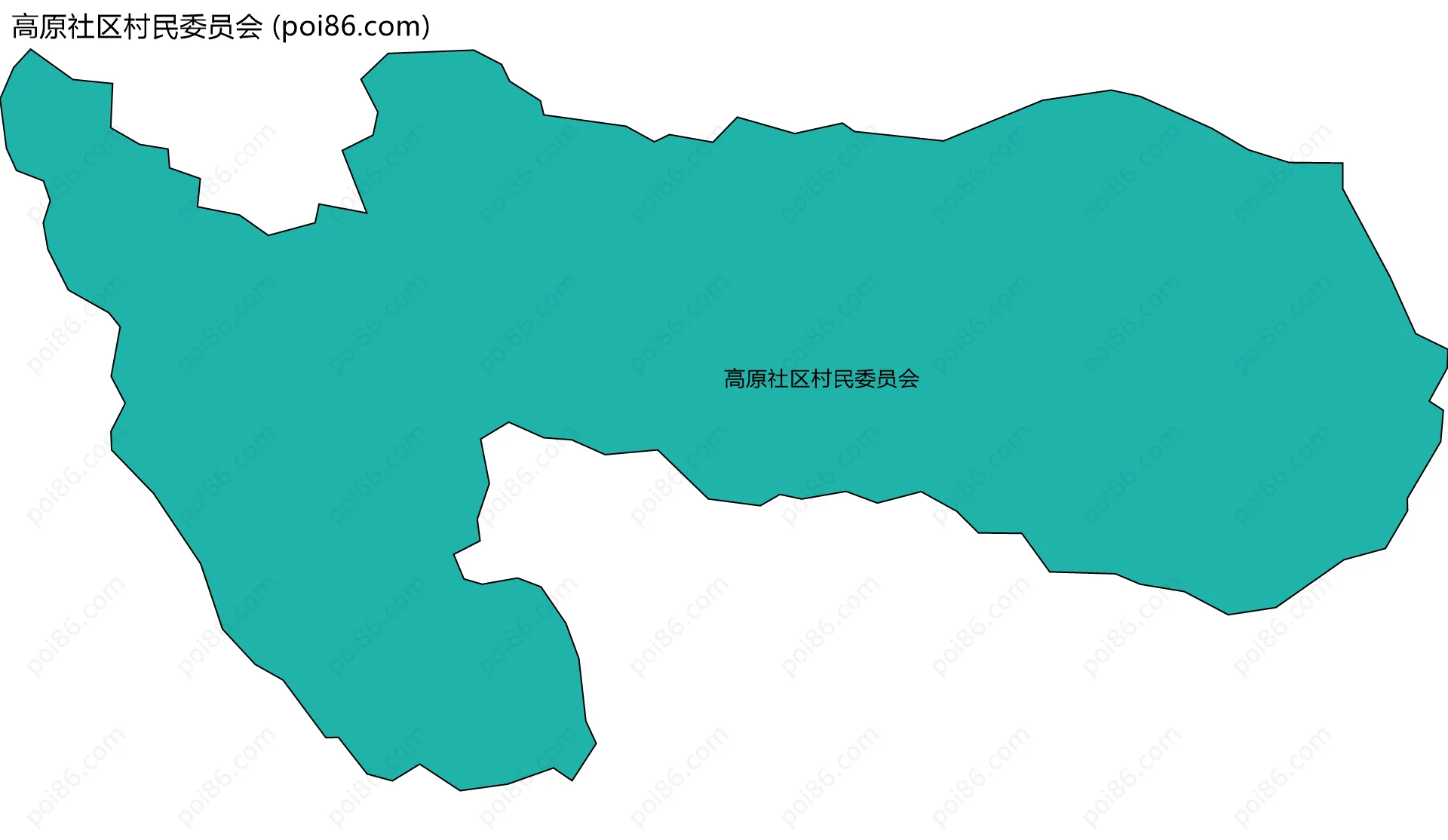 高原社区村民委员会边界地图