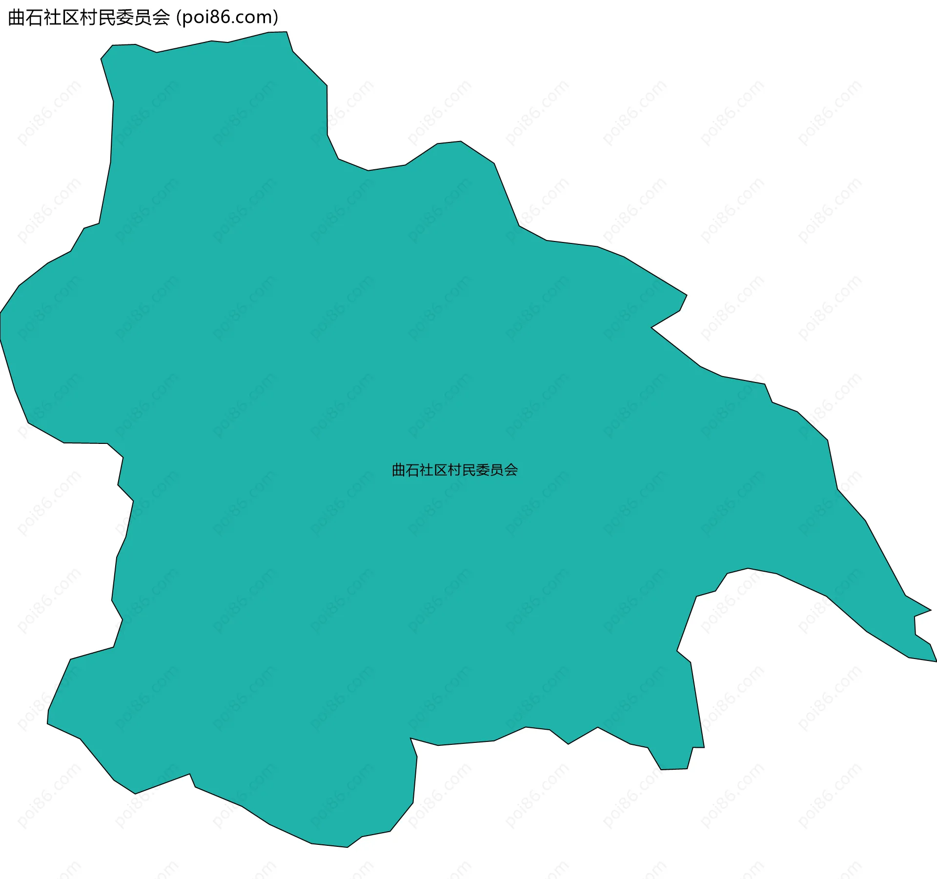 曲石社区村民委员会边界地图