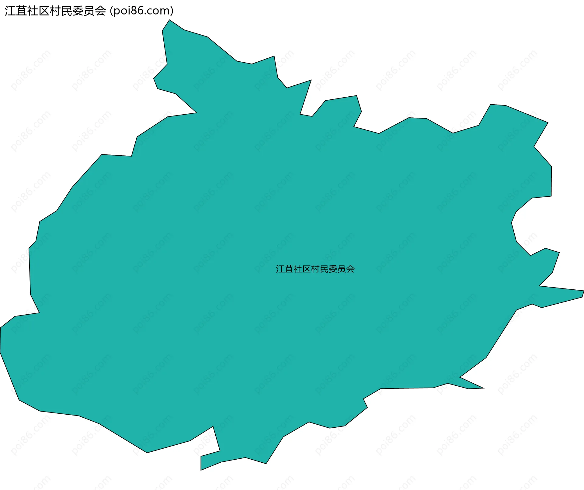 江苴社区村民委员会边界地图