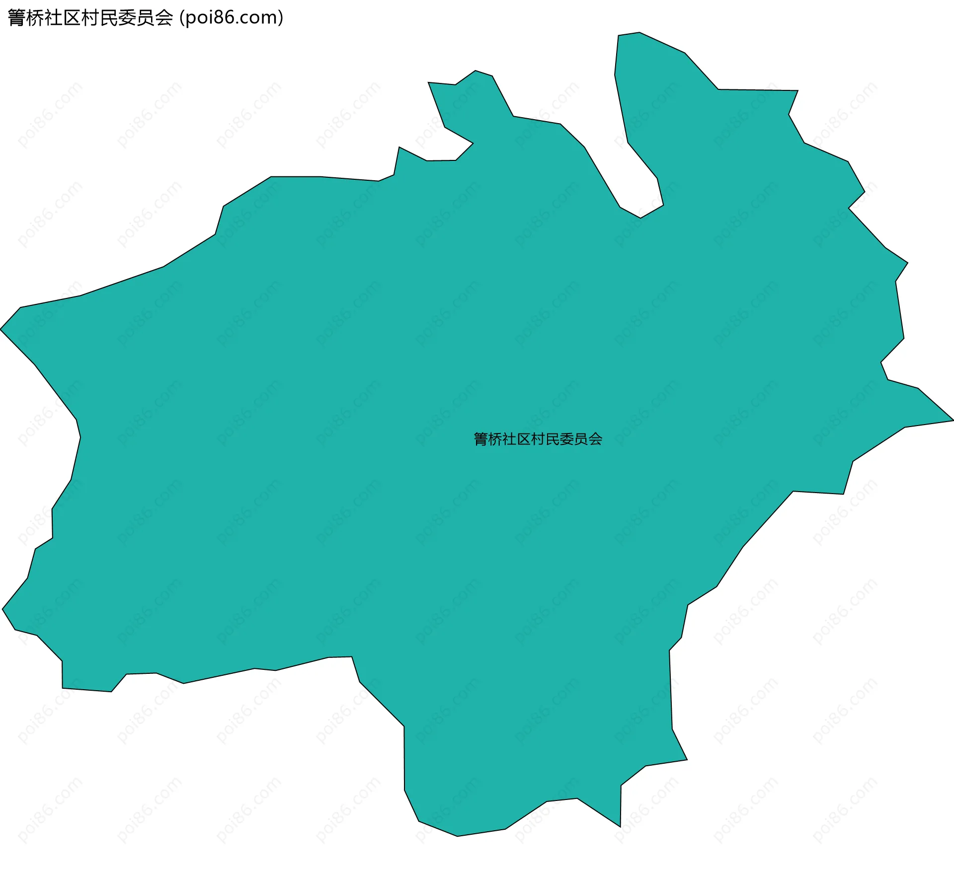 箐桥社区村民委员会边界地图