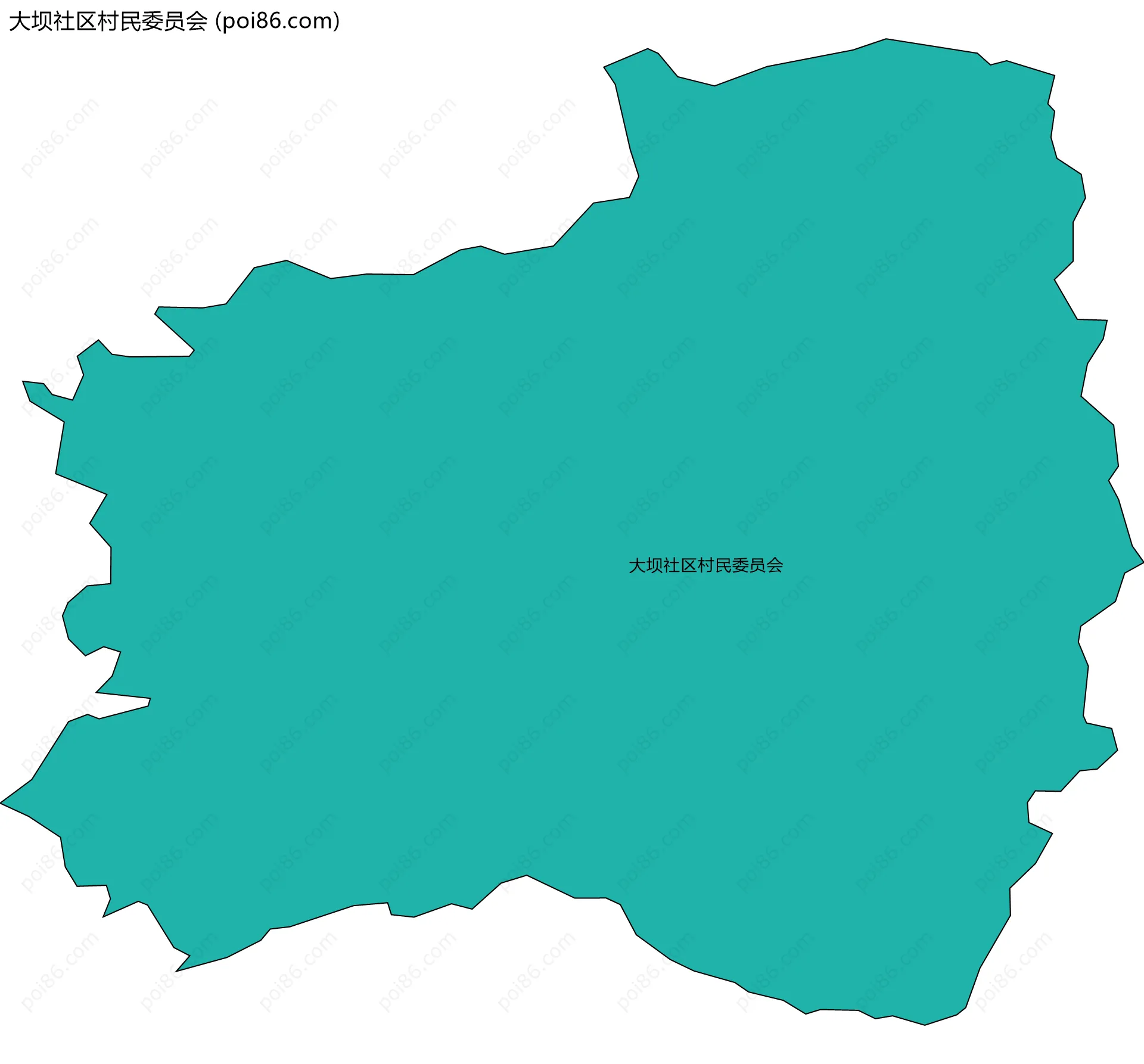 大坝社区村民委员会边界地图