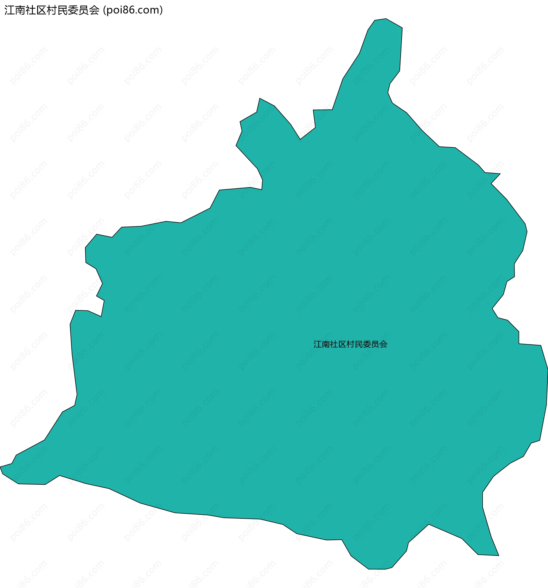 江南社区村民委员会边界地图