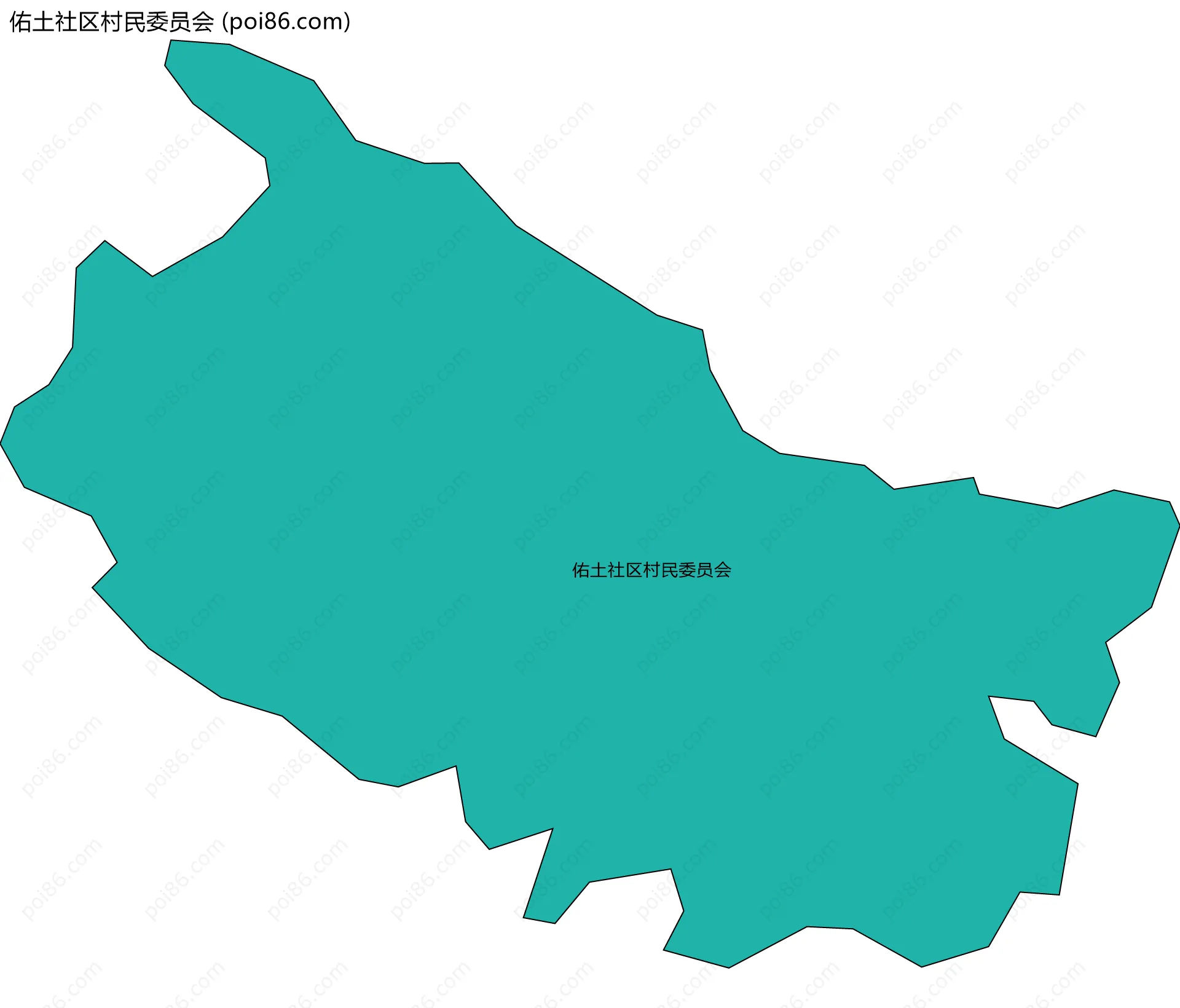 佑土社区村民委员会边界地图