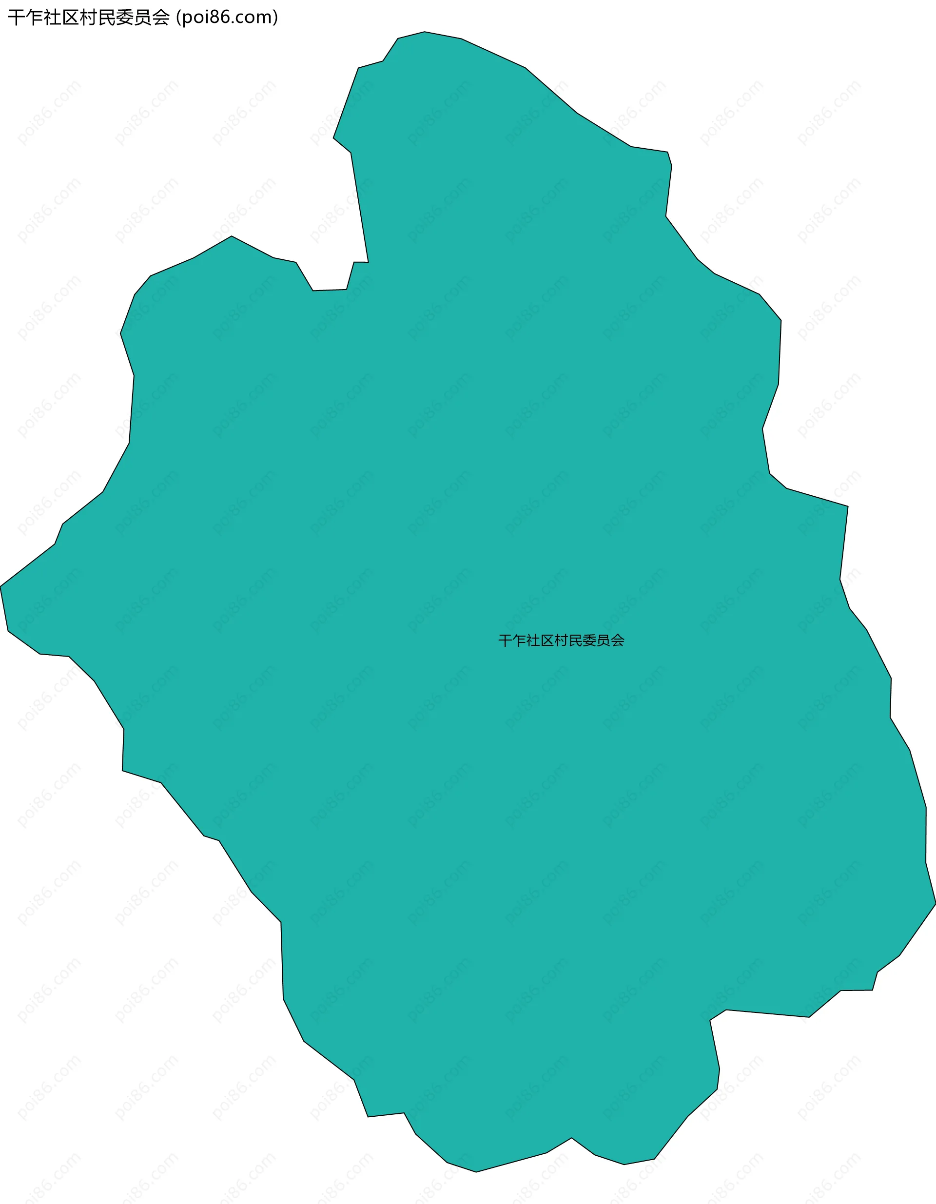 干乍社区村民委员会边界地图