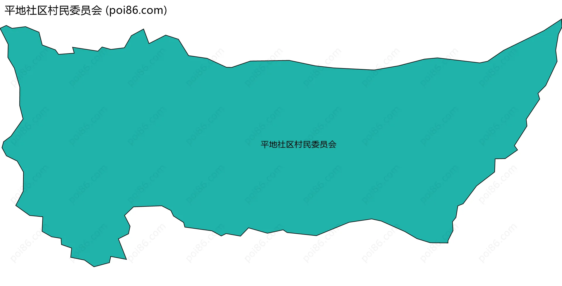 平地社区村民委员会边界地图