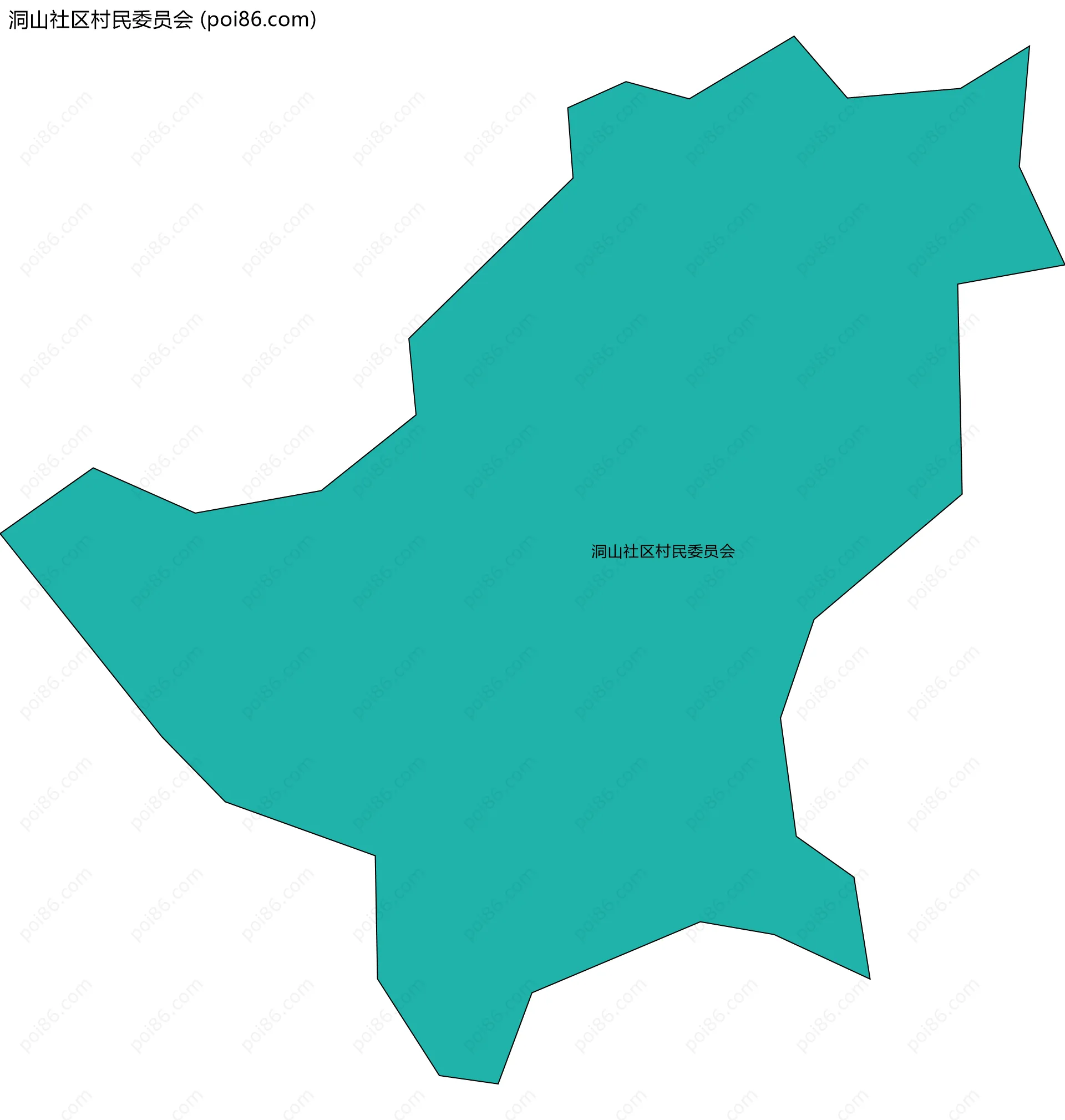 洞山社区村民委员会边界地图