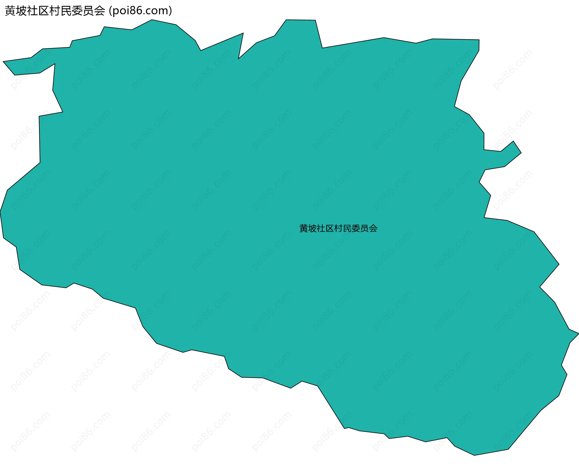黄坡社区村民委员会边界地图