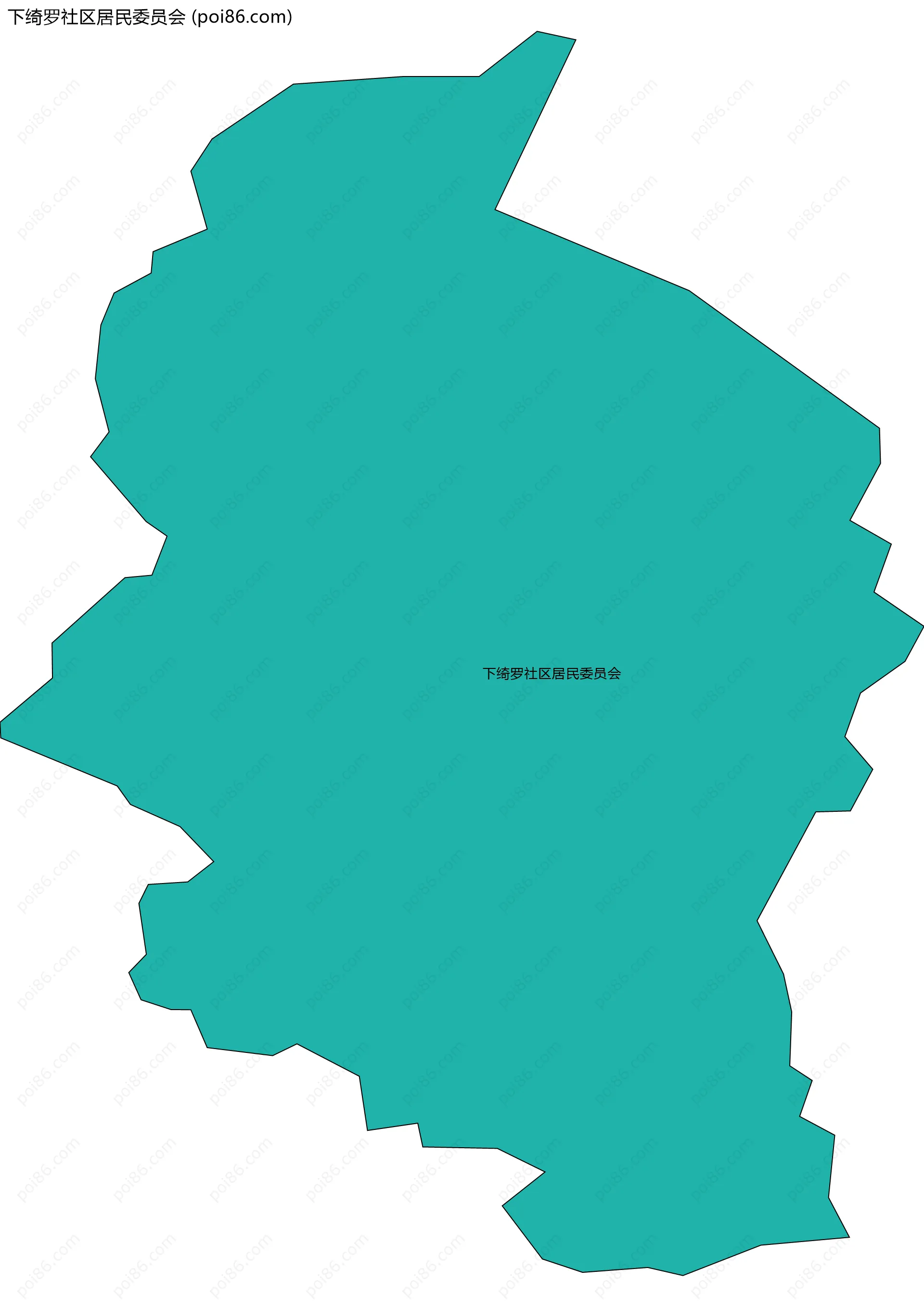 下绮罗社区居民委员会边界地图