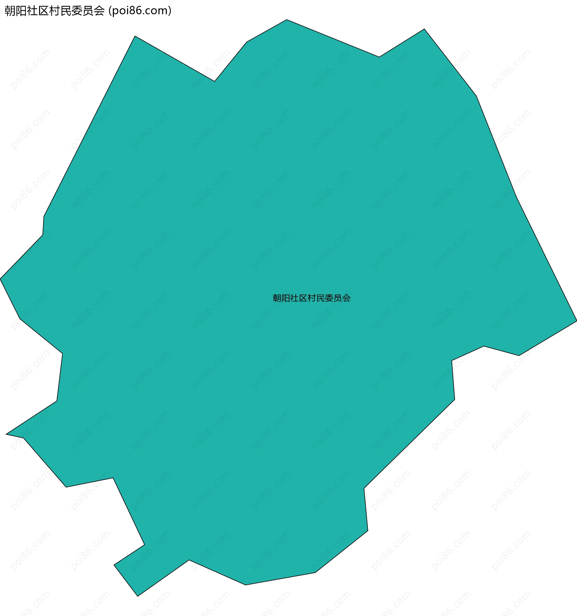 朝阳社区村民委员会边界地图