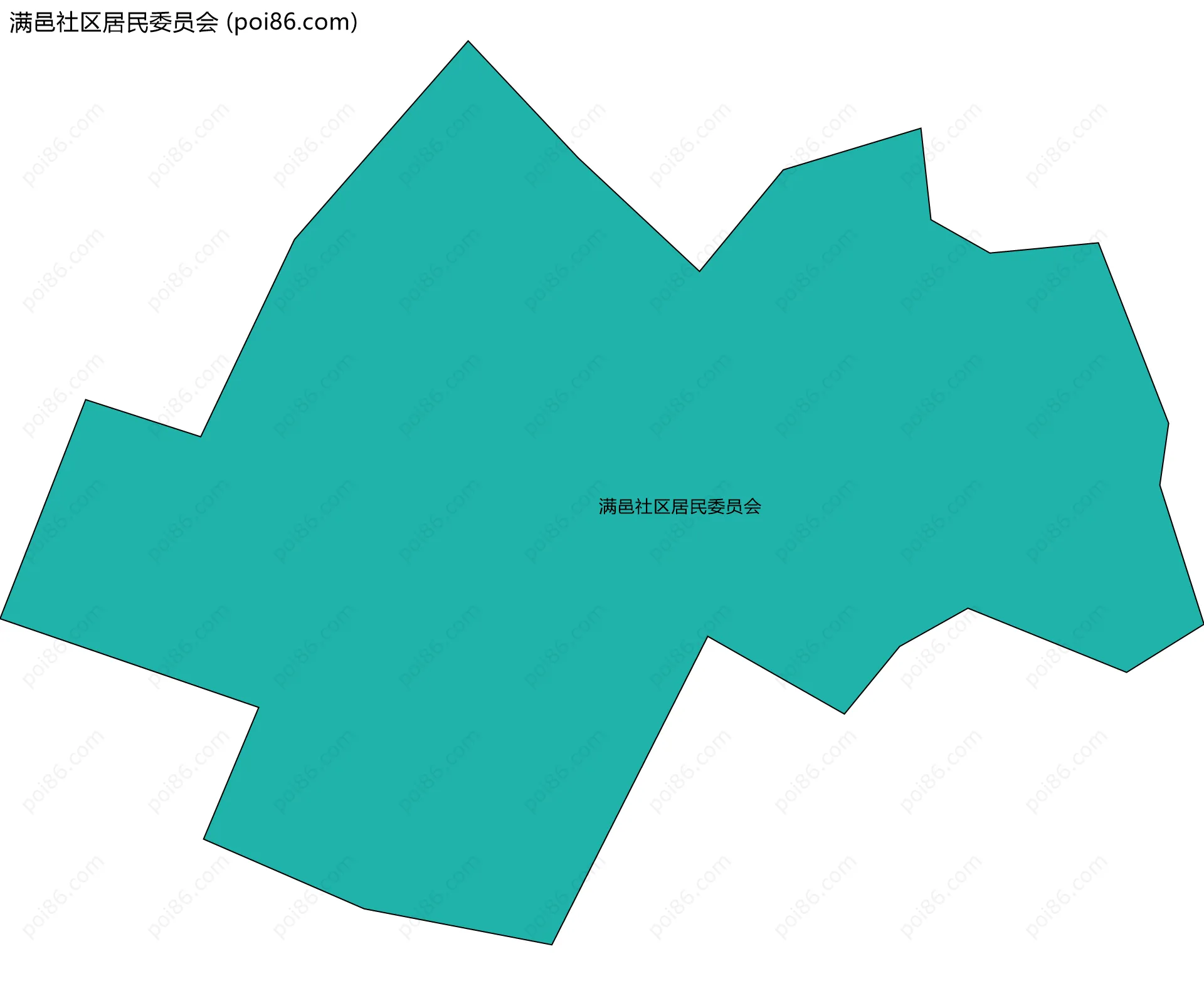满邑社区居民委员会边界地图