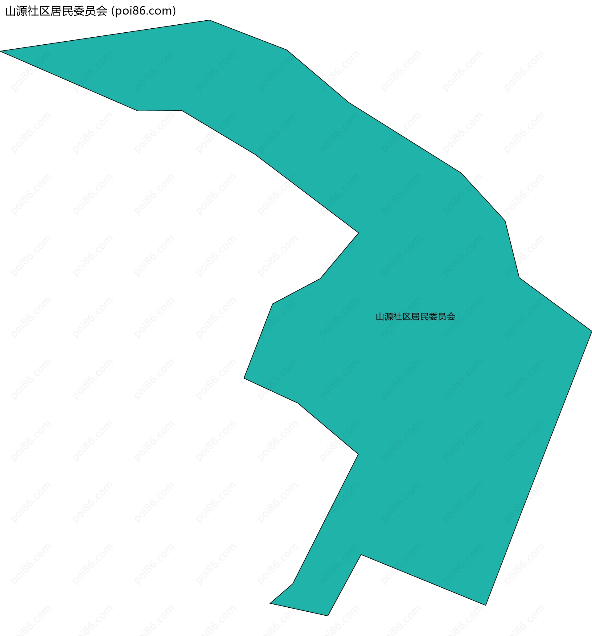 山源社区居民委员会边界地图