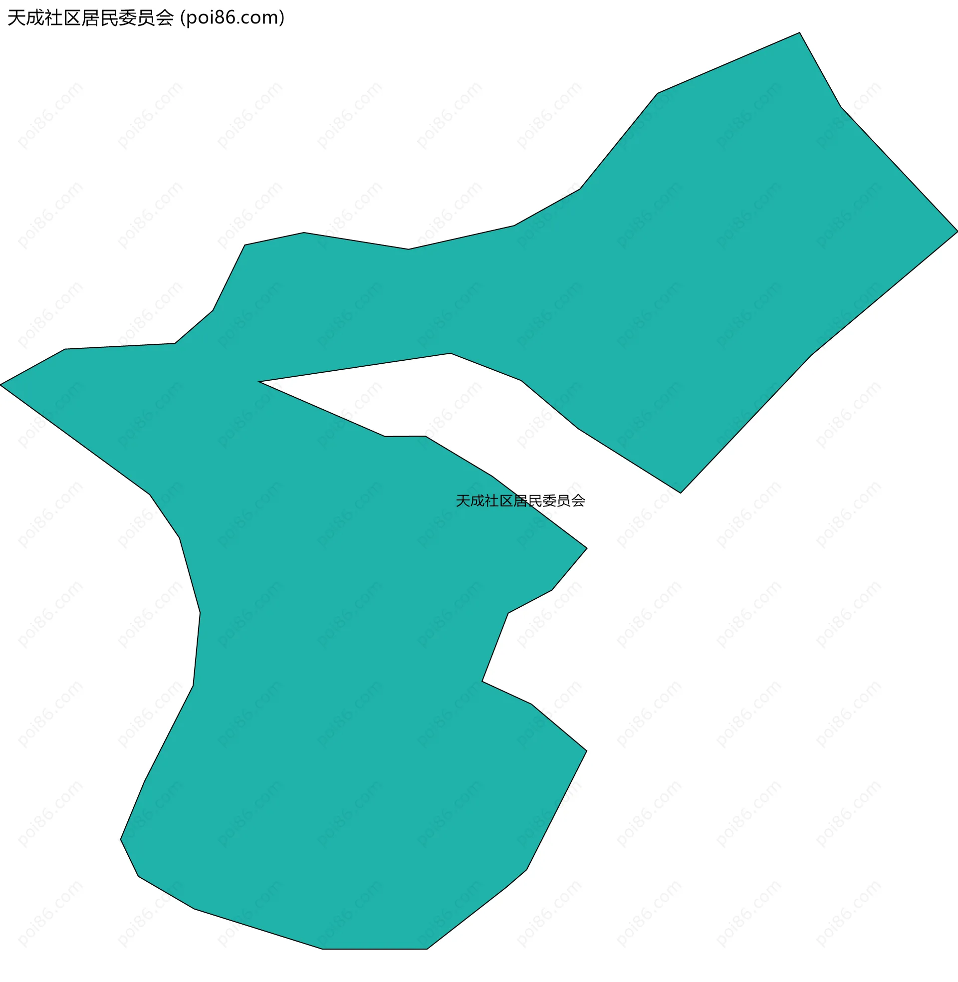 天成社区居民委员会边界地图