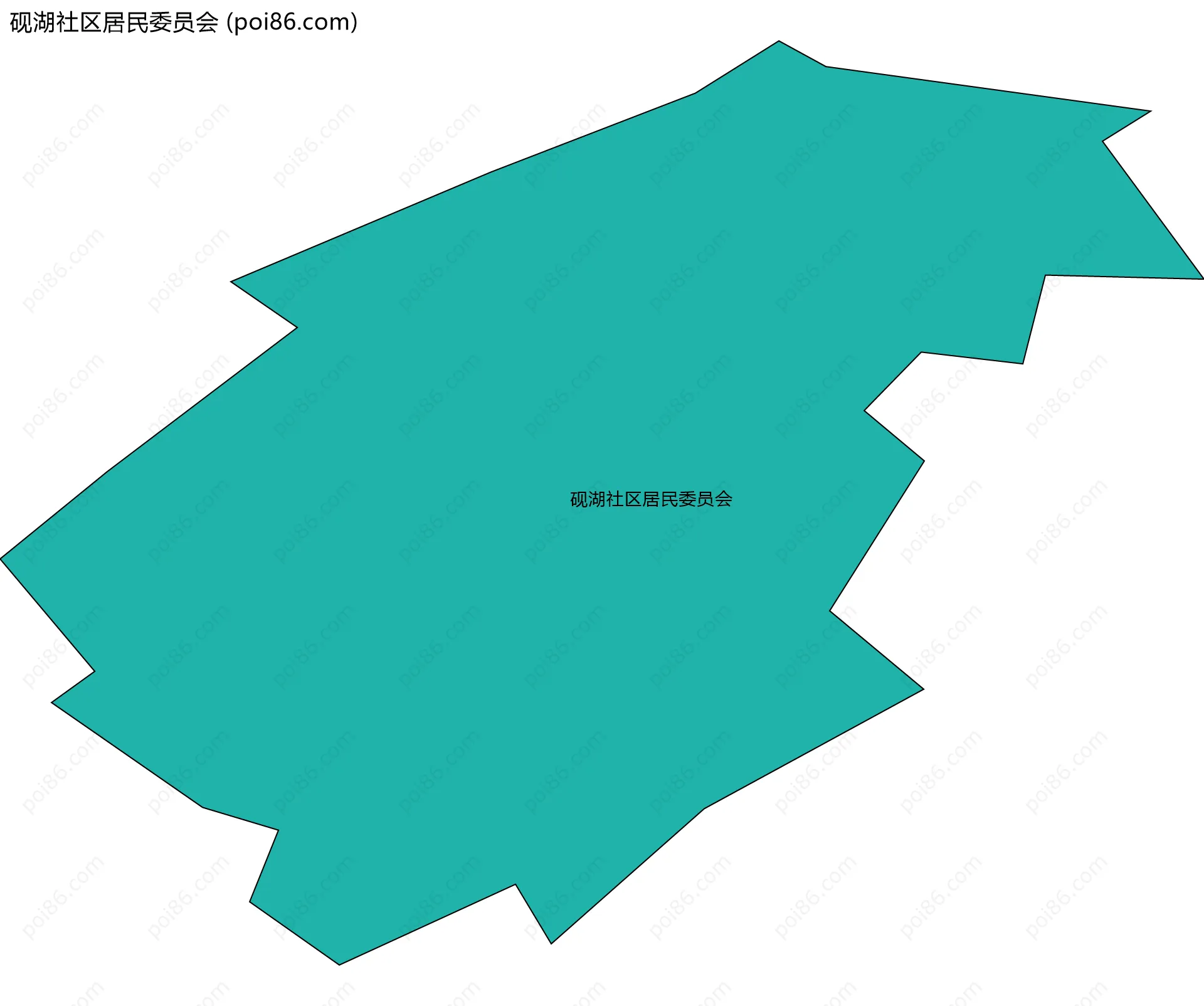 砚湖社区居民委员会边界地图
