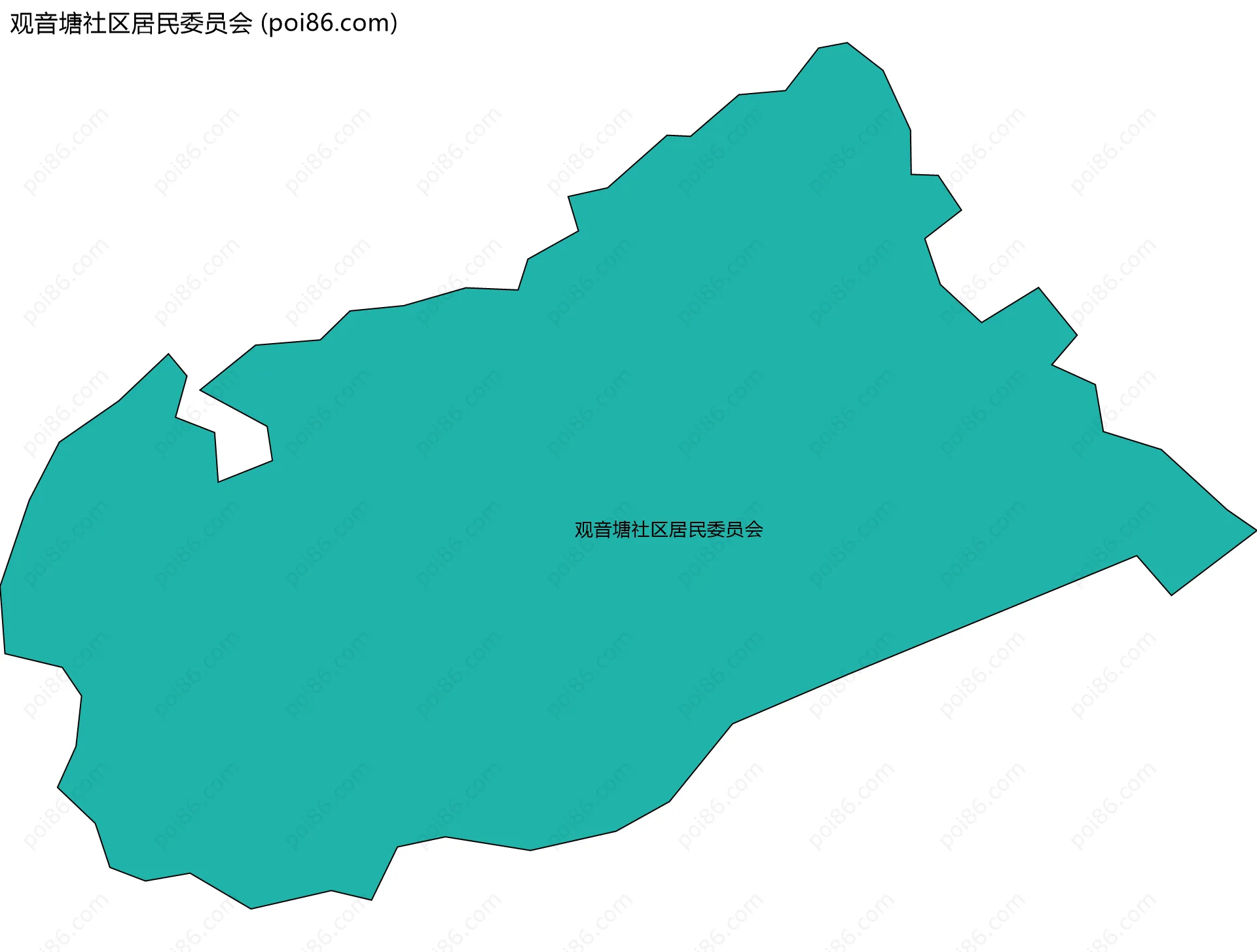 观音塘社区居民委员会边界地图