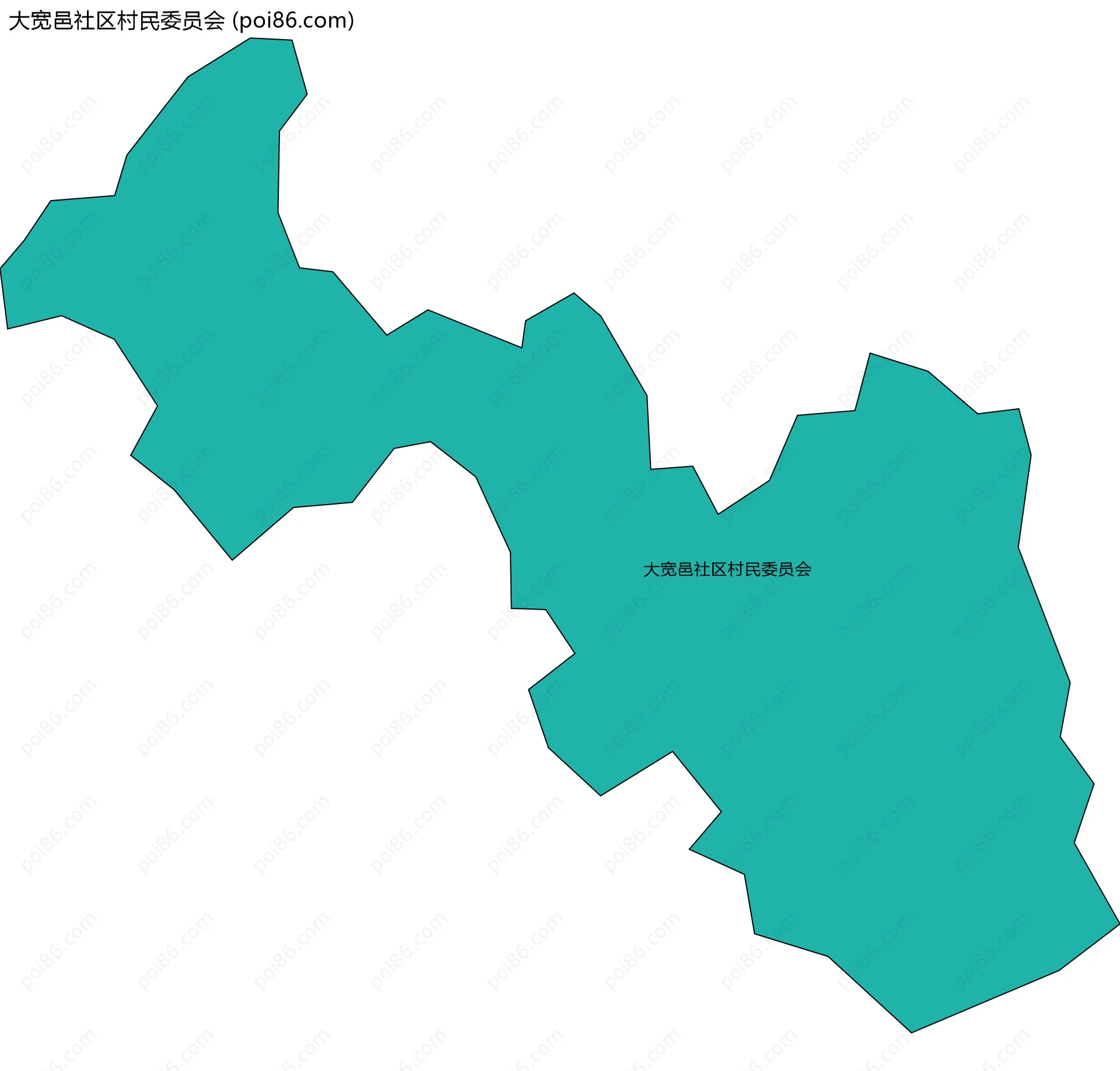 大宽邑社区村民委员会边界地图