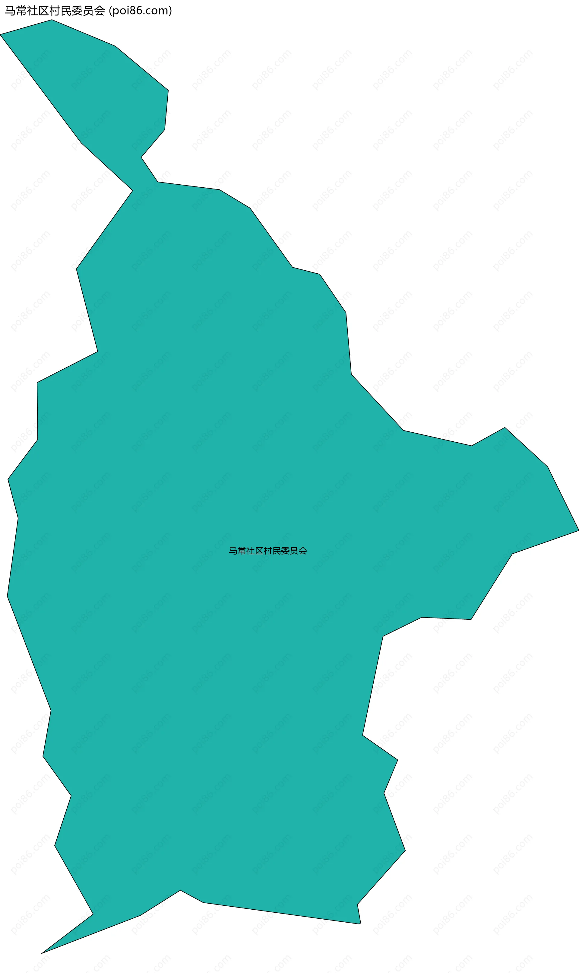 马常社区村民委员会边界地图