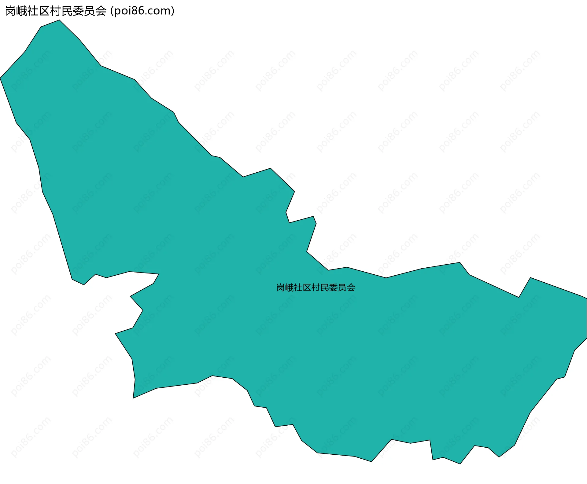 岗峨社区村民委员会边界地图