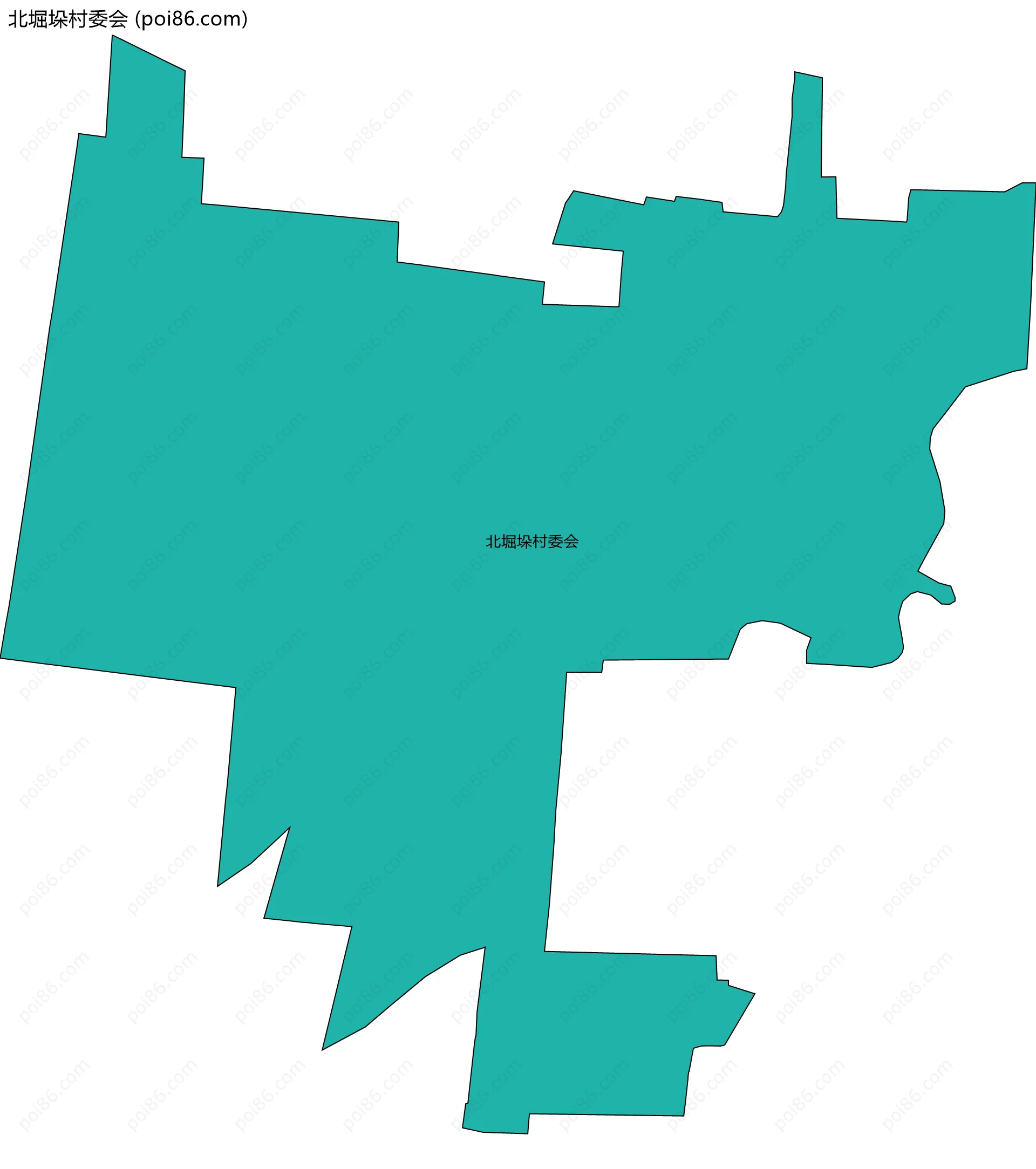 北堀垛村委会边界地图