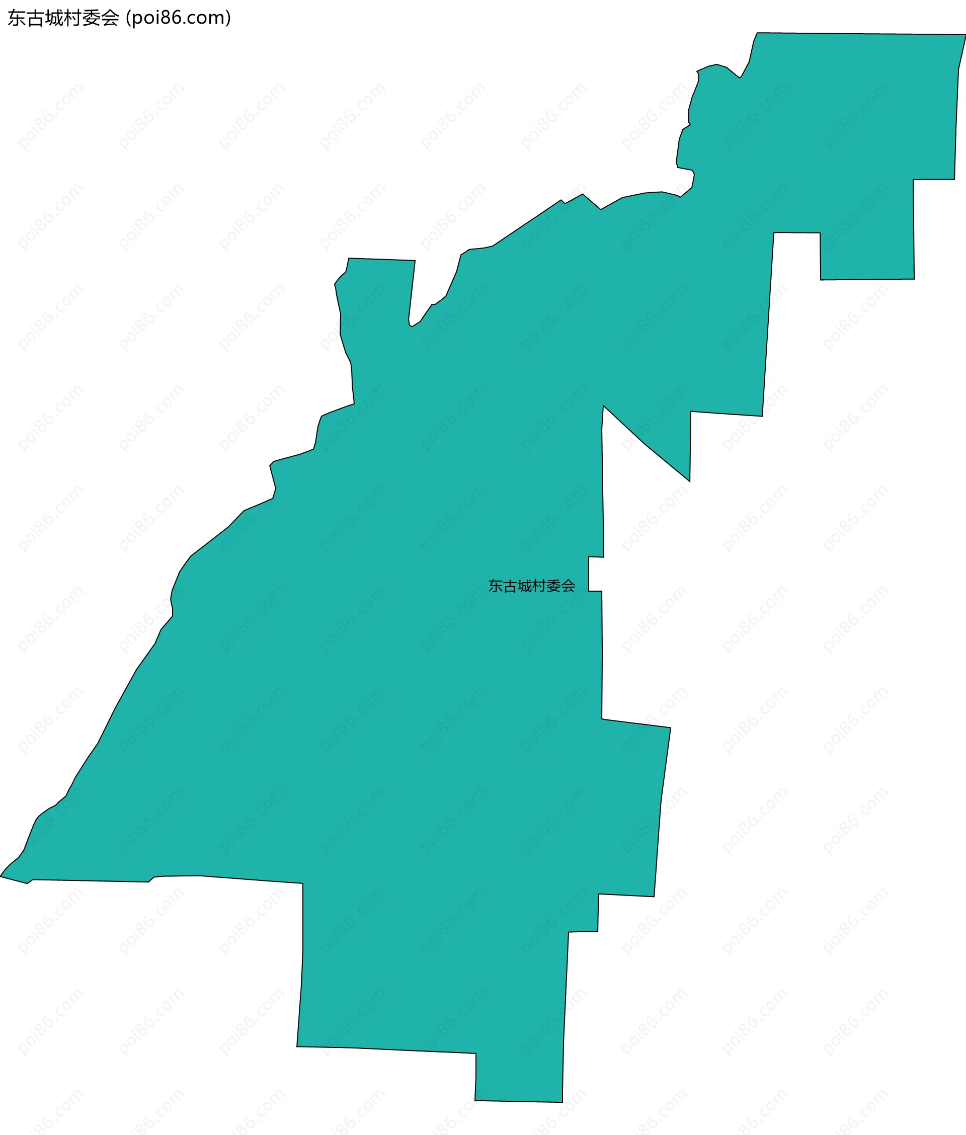 东古城村委会边界地图