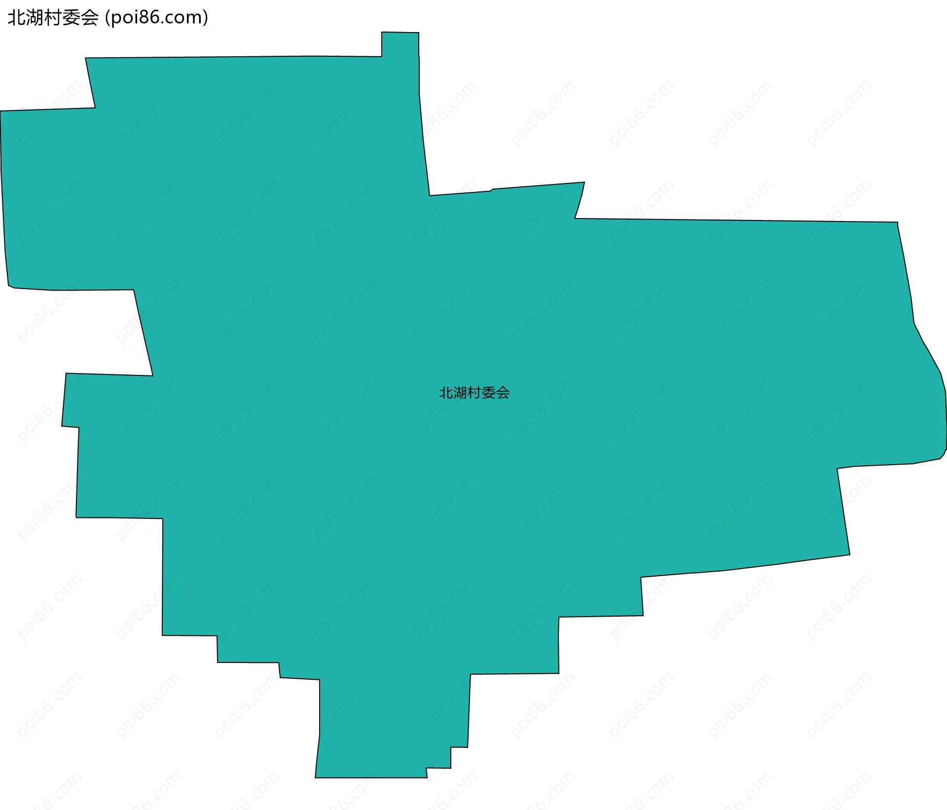 北湖村委会边界地图