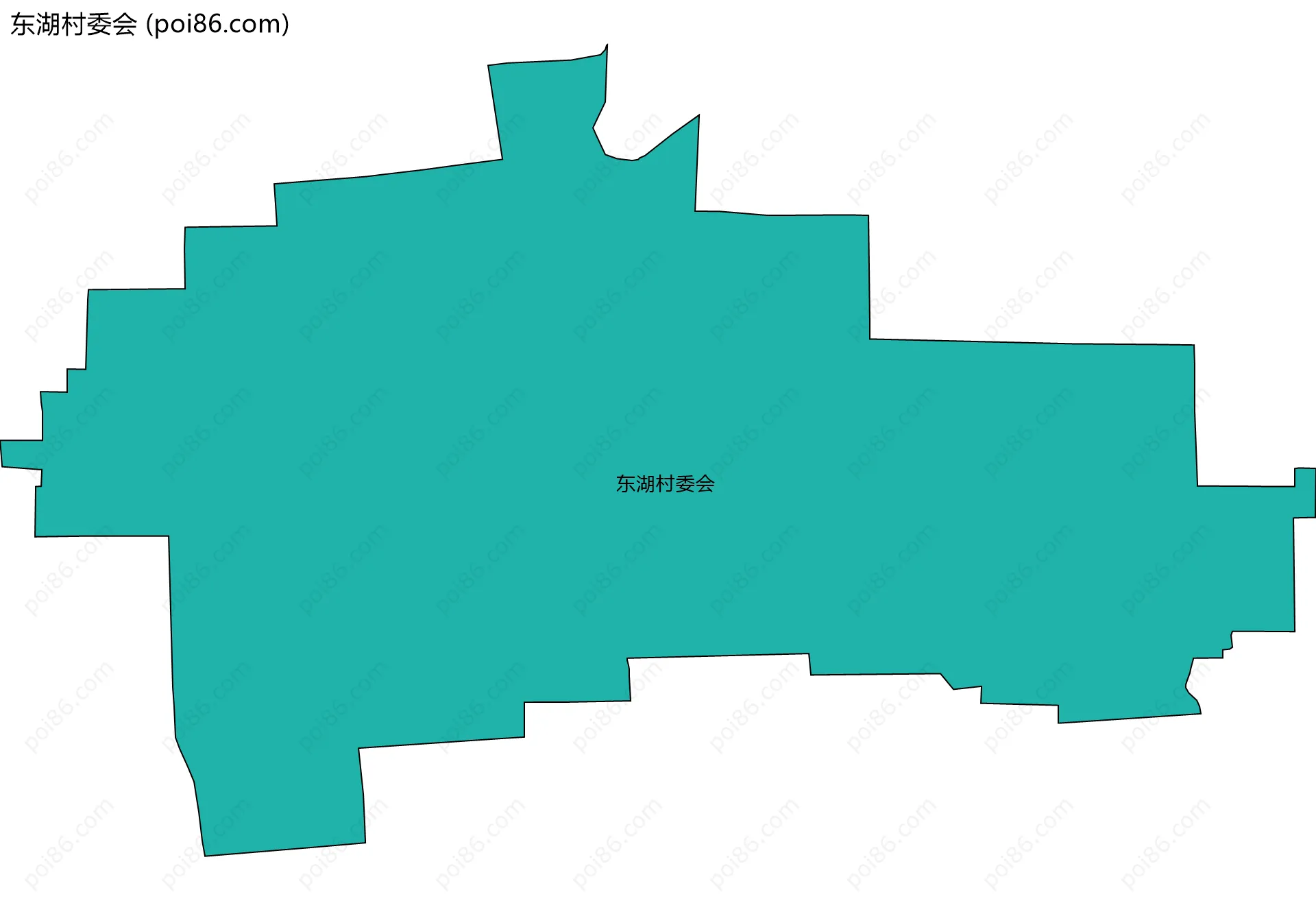 东湖村委会边界地图
