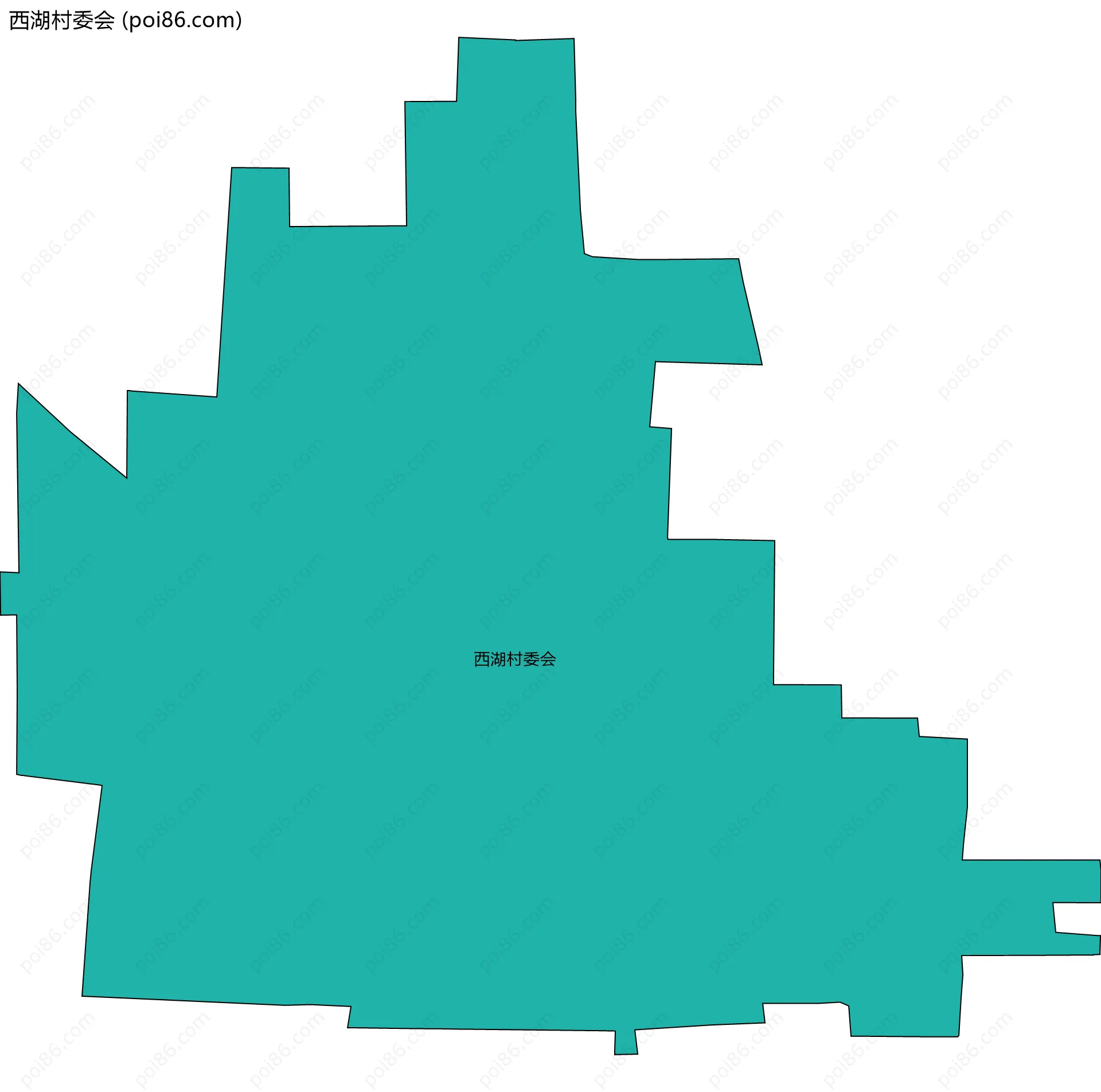西湖村委会边界地图