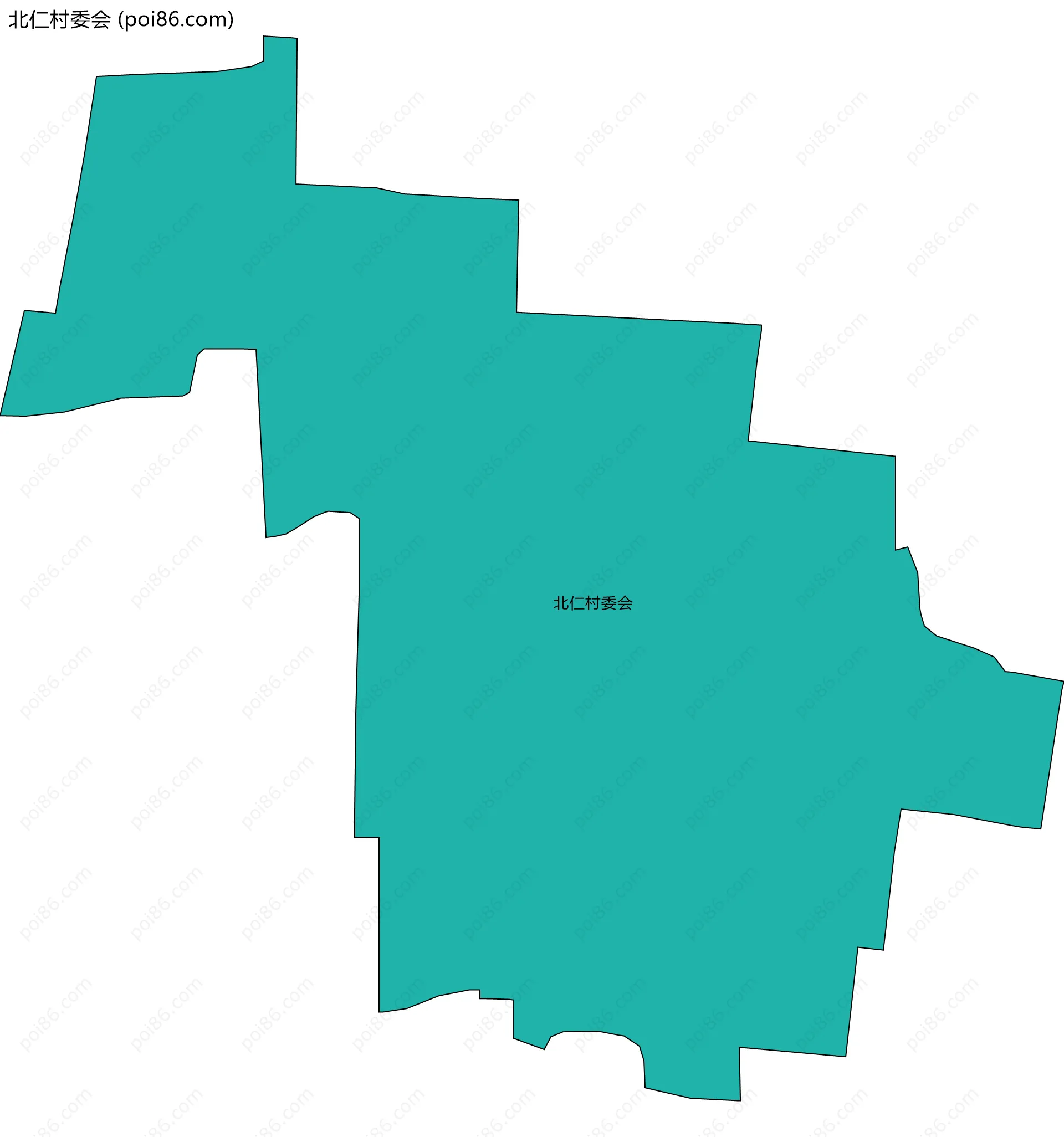 北仁村委会边界地图