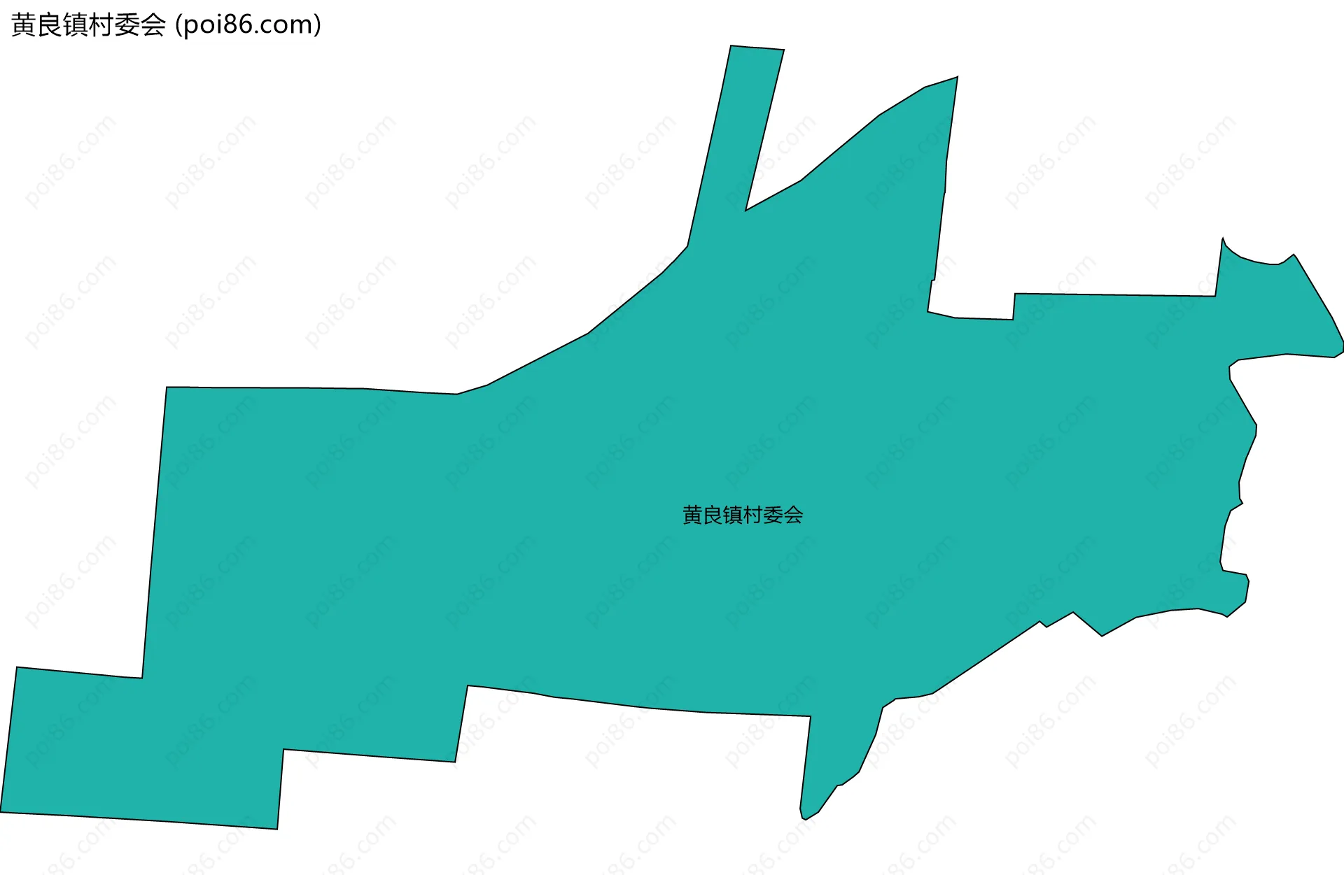黄良镇村委会边界地图