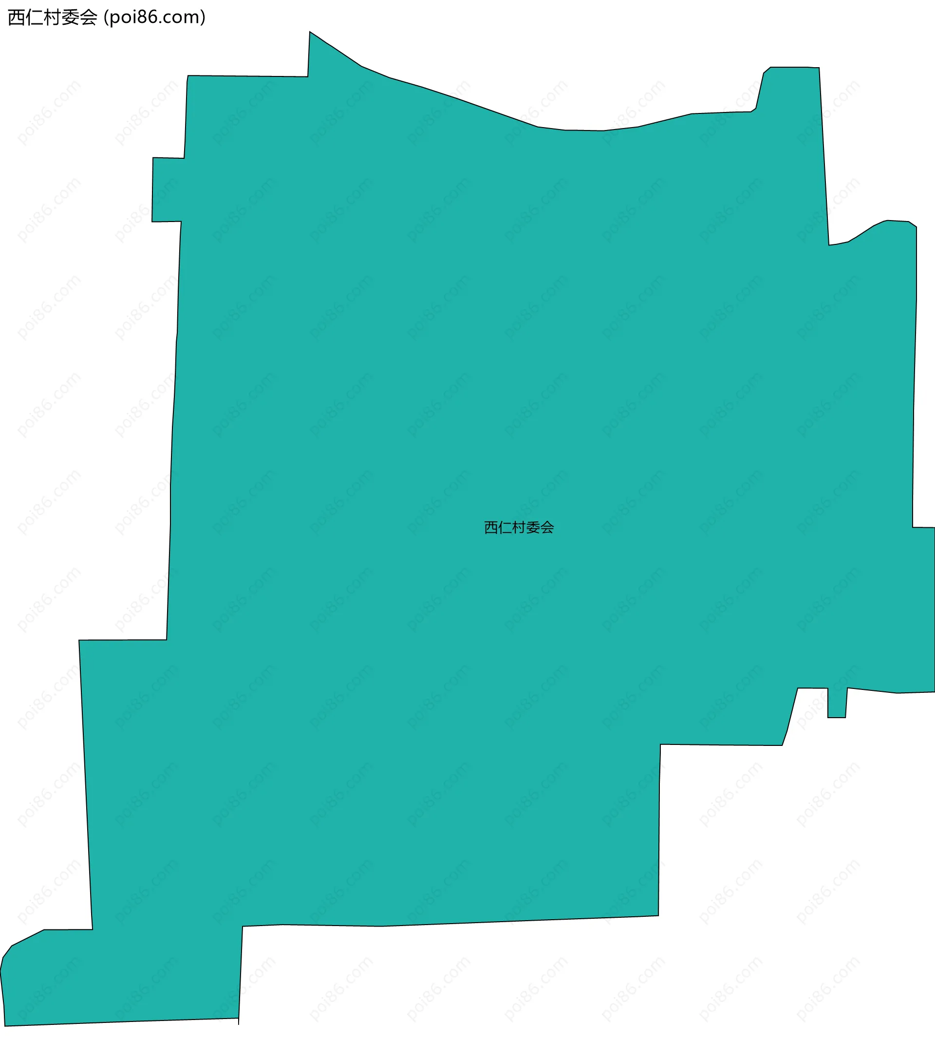 西仁村委会边界地图