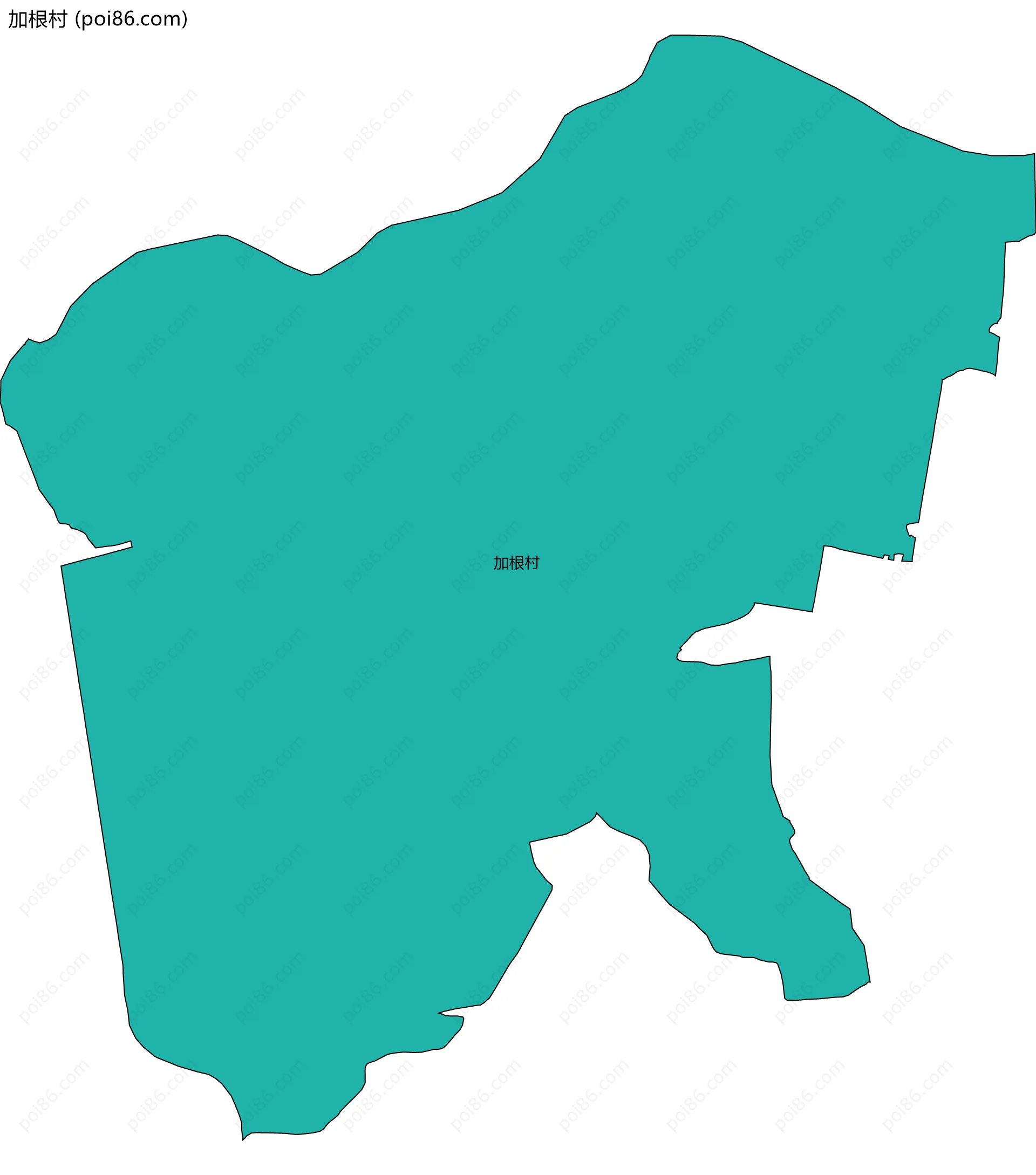 加根村边界地图