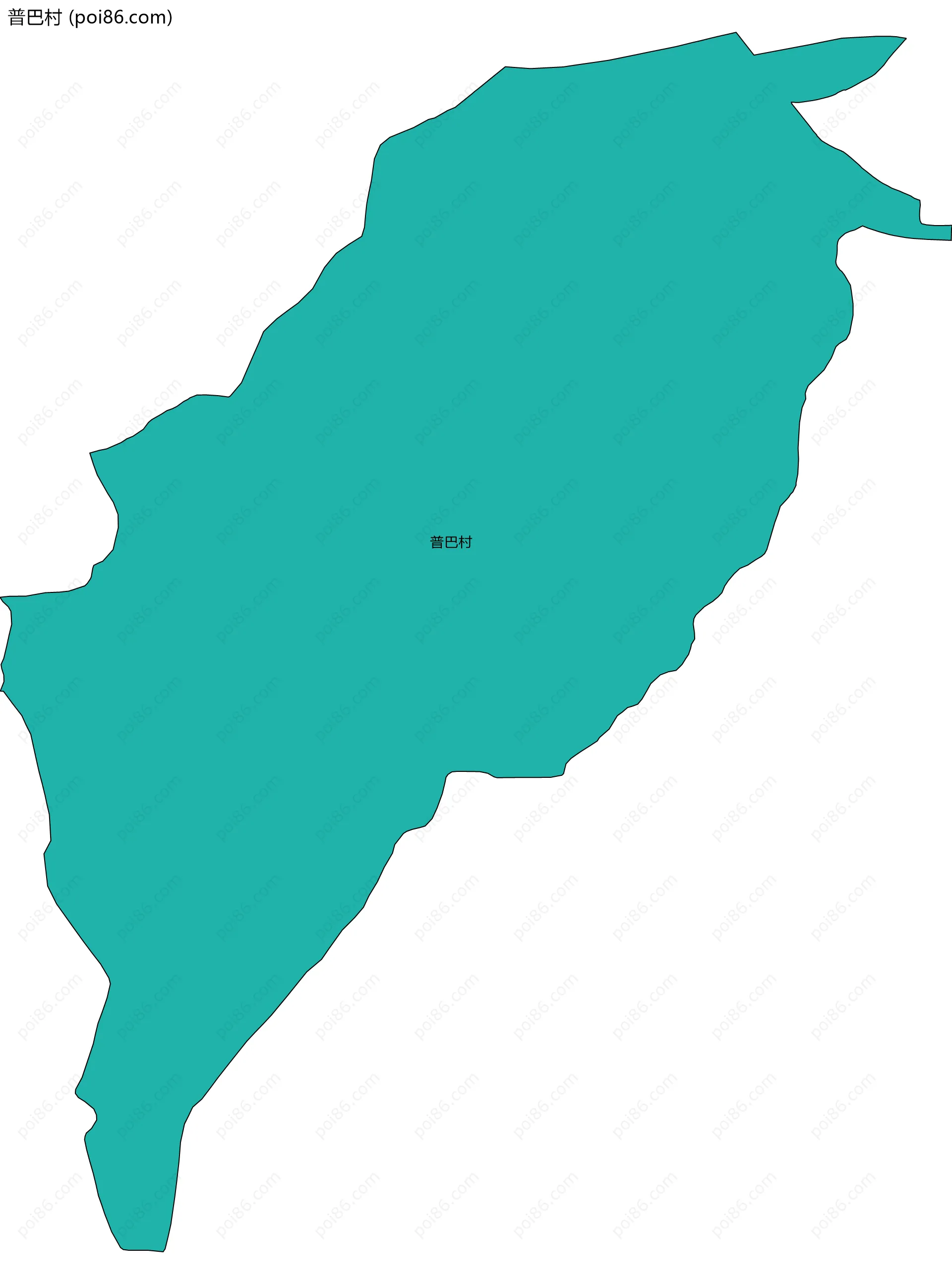 普巴村边界地图