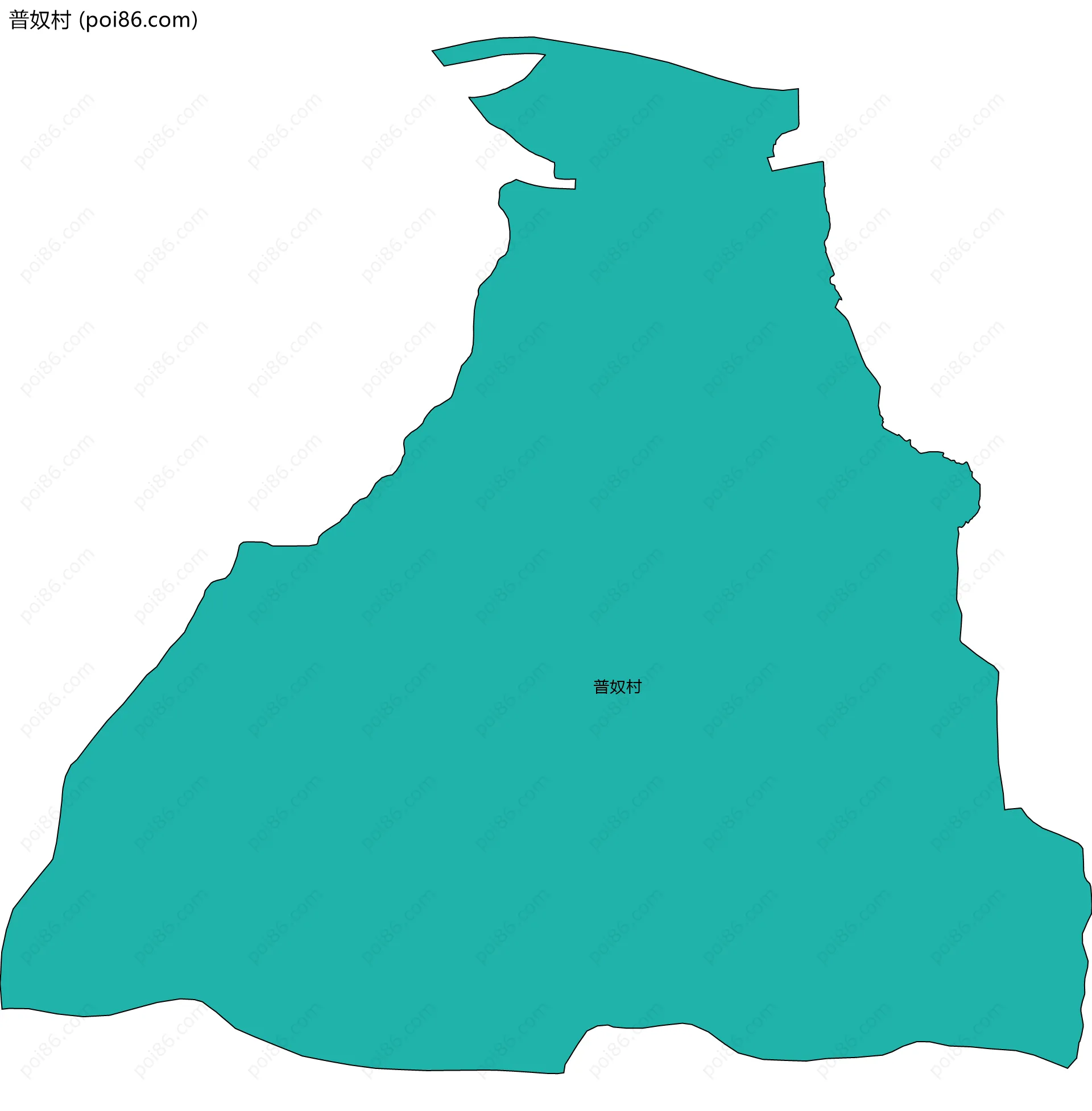 普奴村边界地图