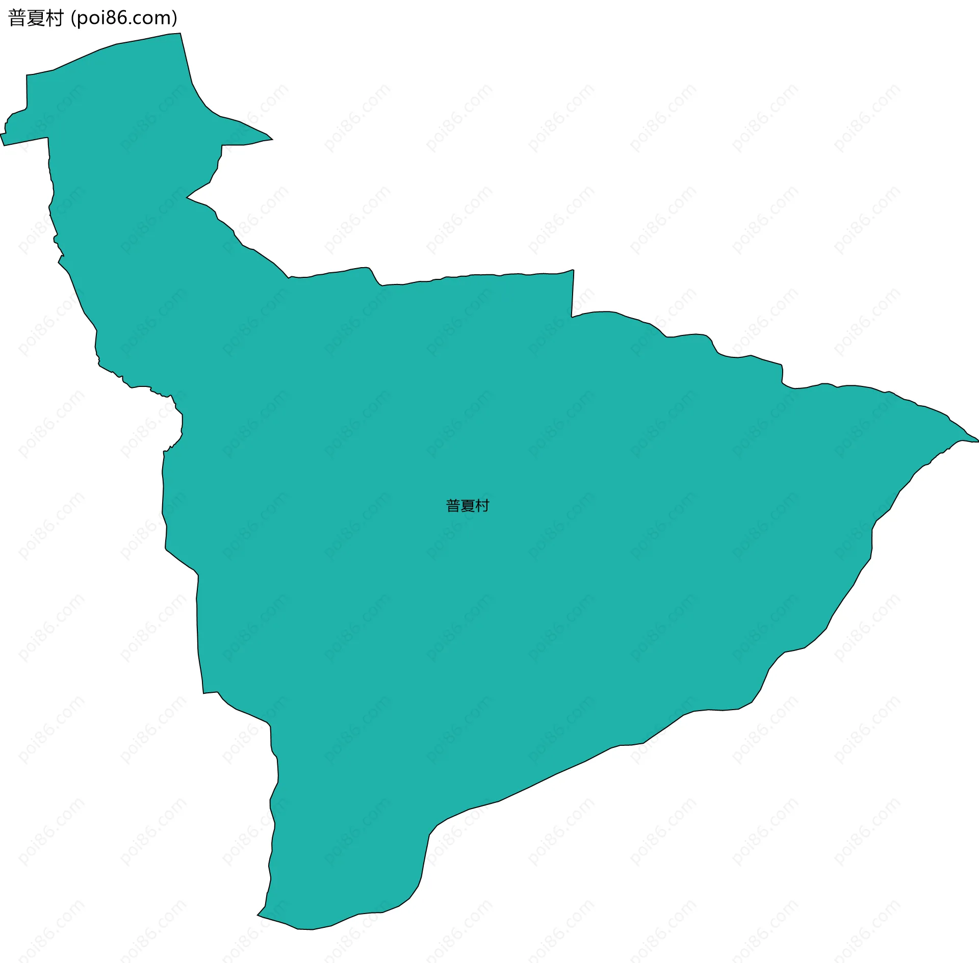 普夏村边界地图