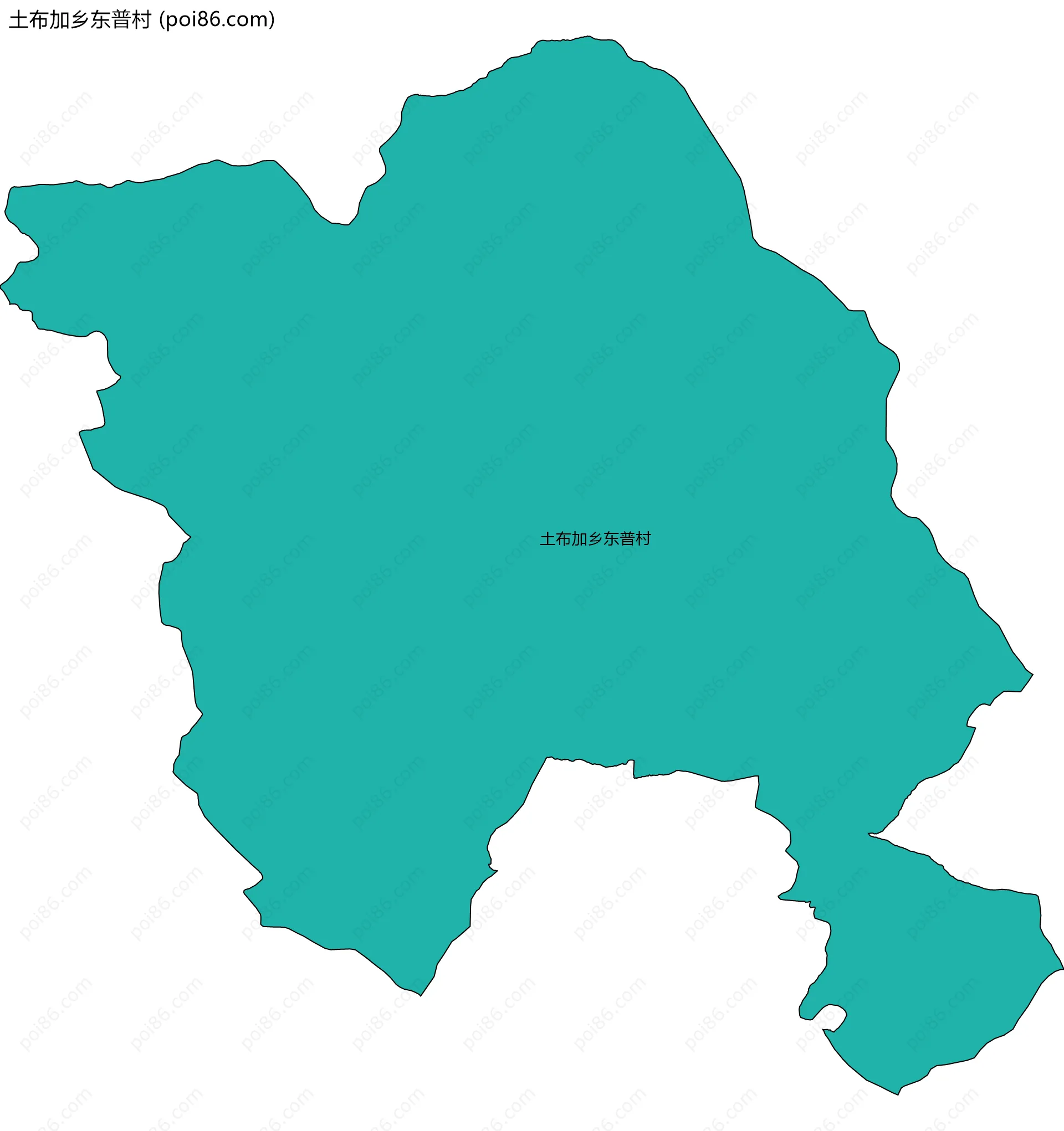 土布加乡东普村边界地图