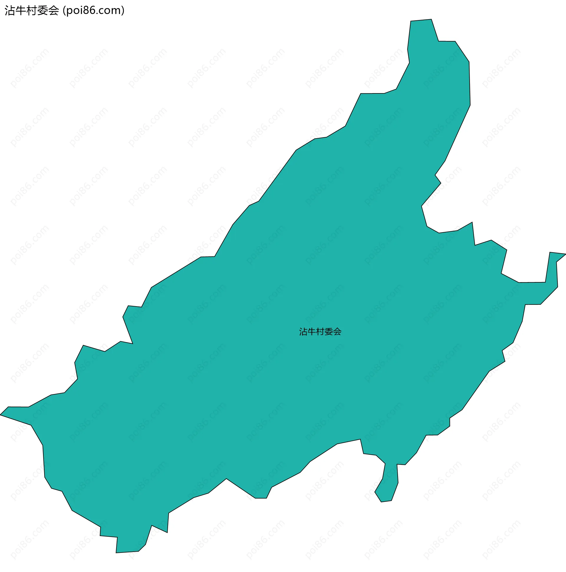 沾牛村委会边界地图