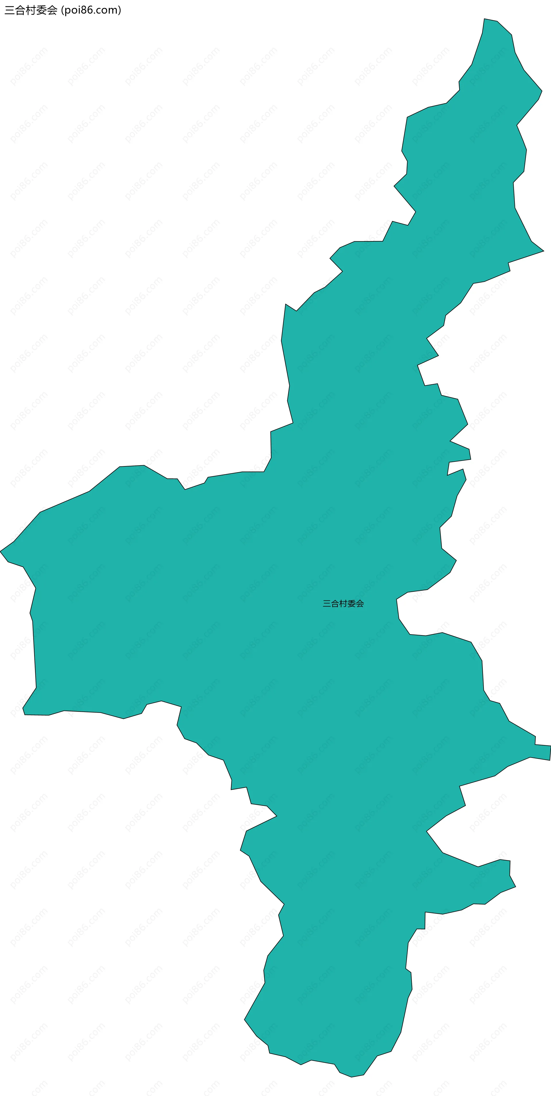 三合村委会边界地图