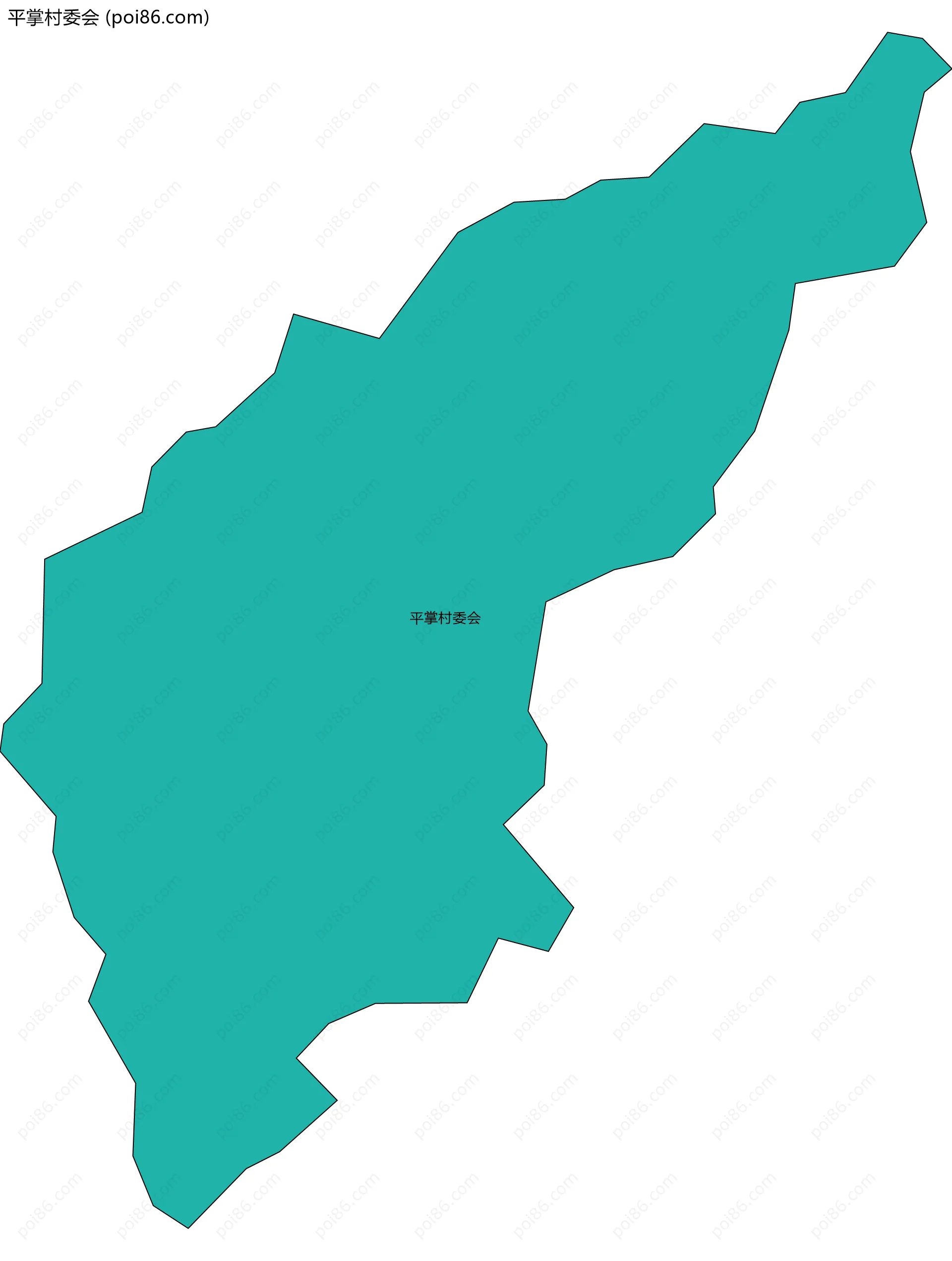 平掌村委会边界地图