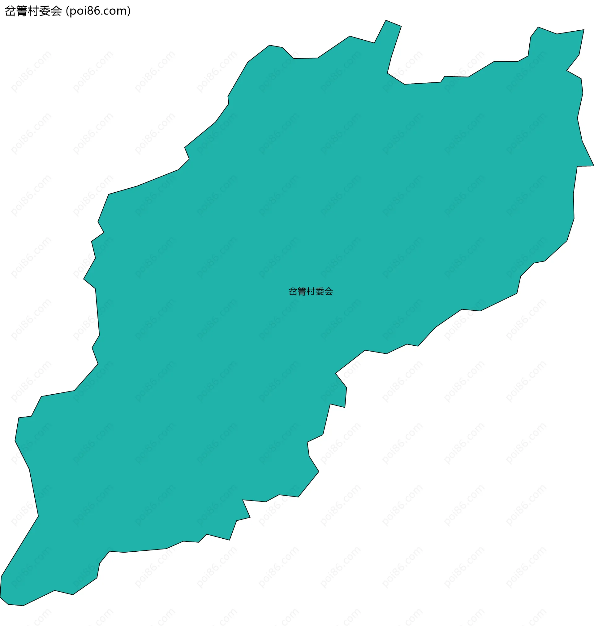 岔箐村委会边界地图