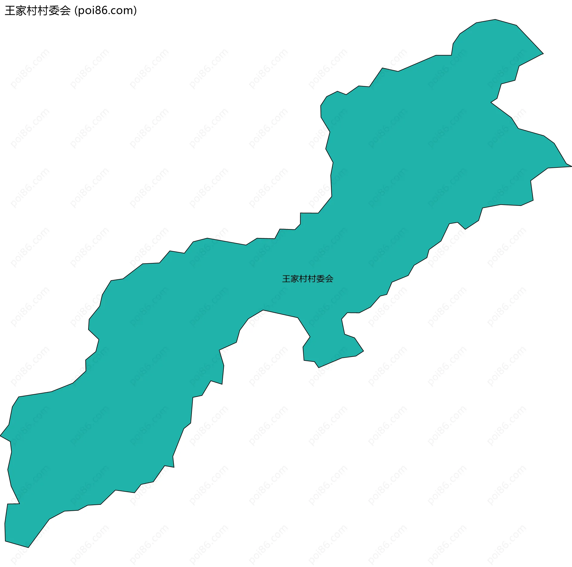 王家村村委会边界地图