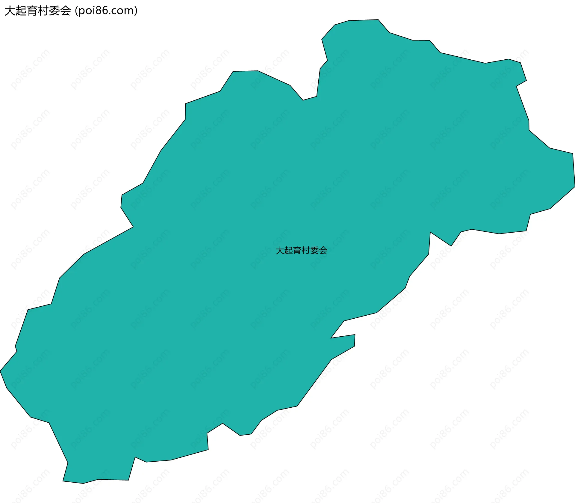 大起育村委会边界地图