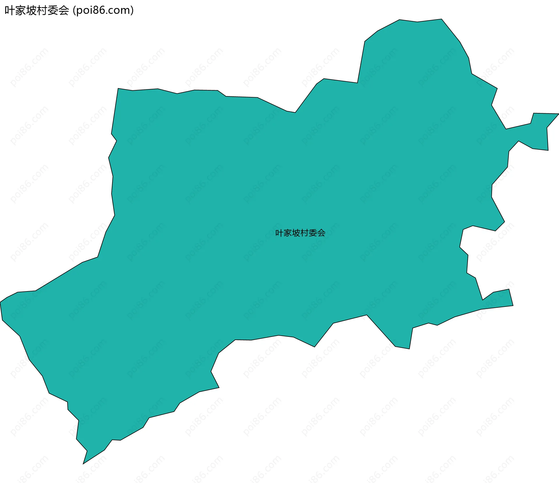 叶家坡村委会边界地图
