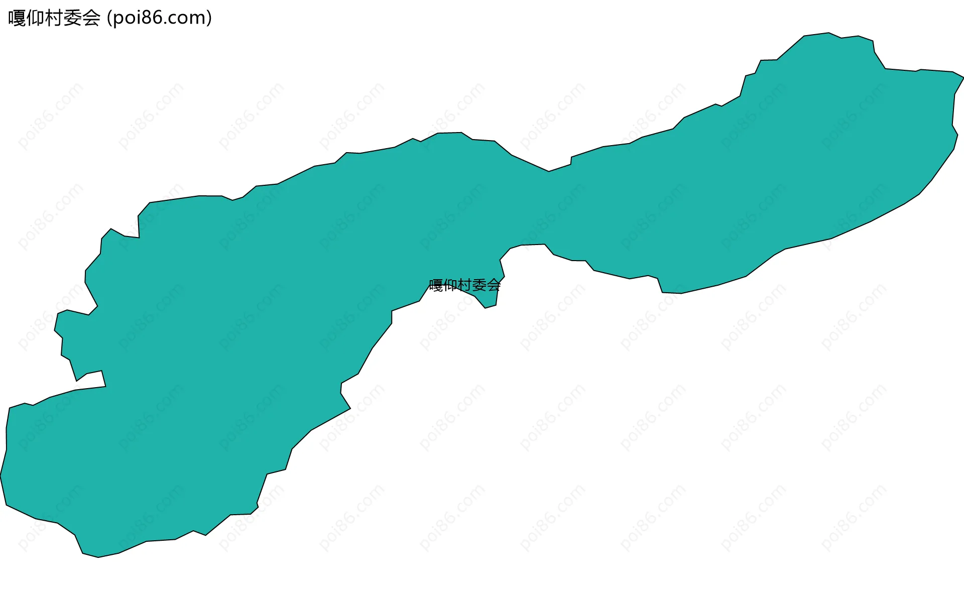 嘎仰村委会边界地图