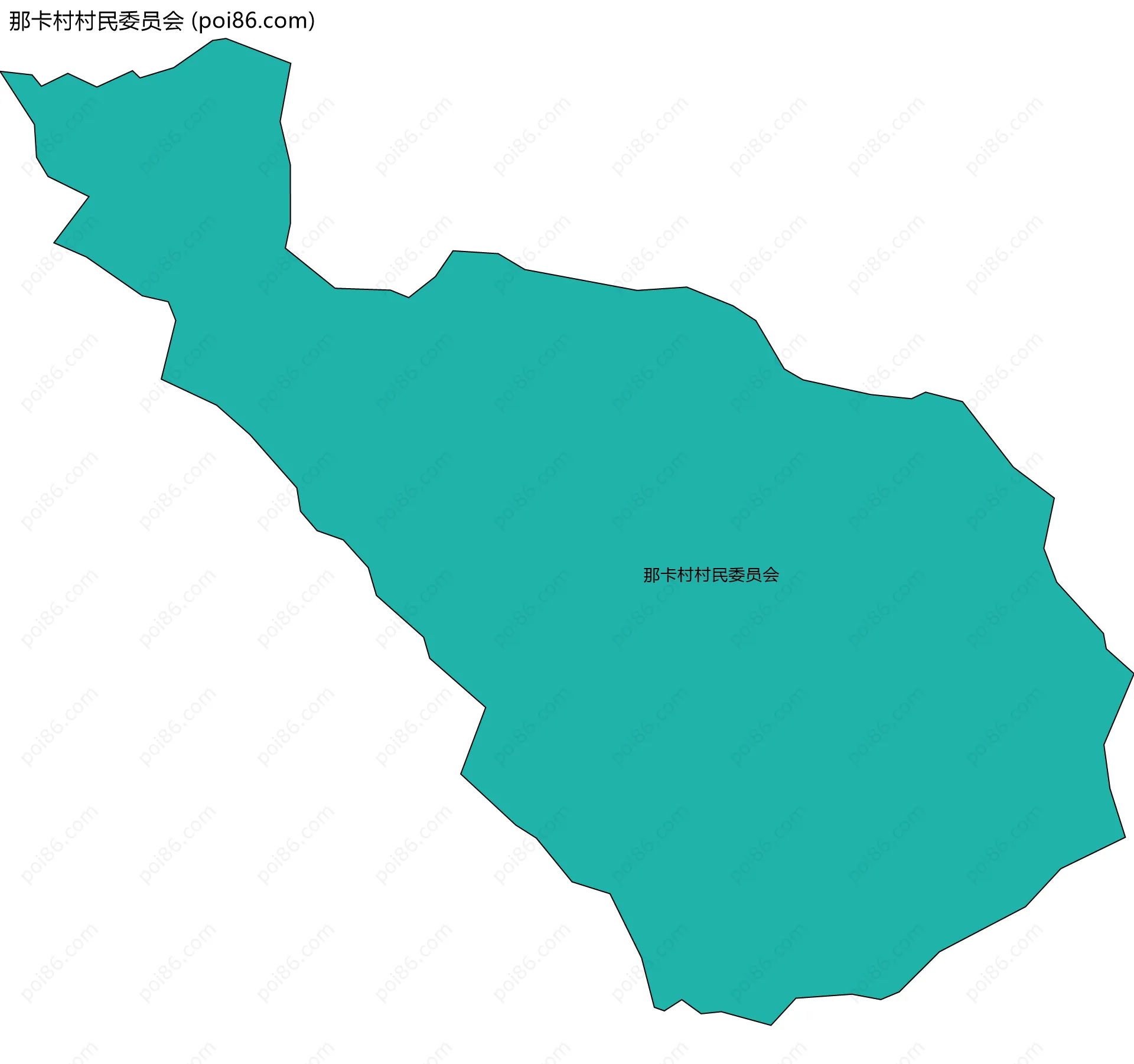 那卡村村民委员会边界地图